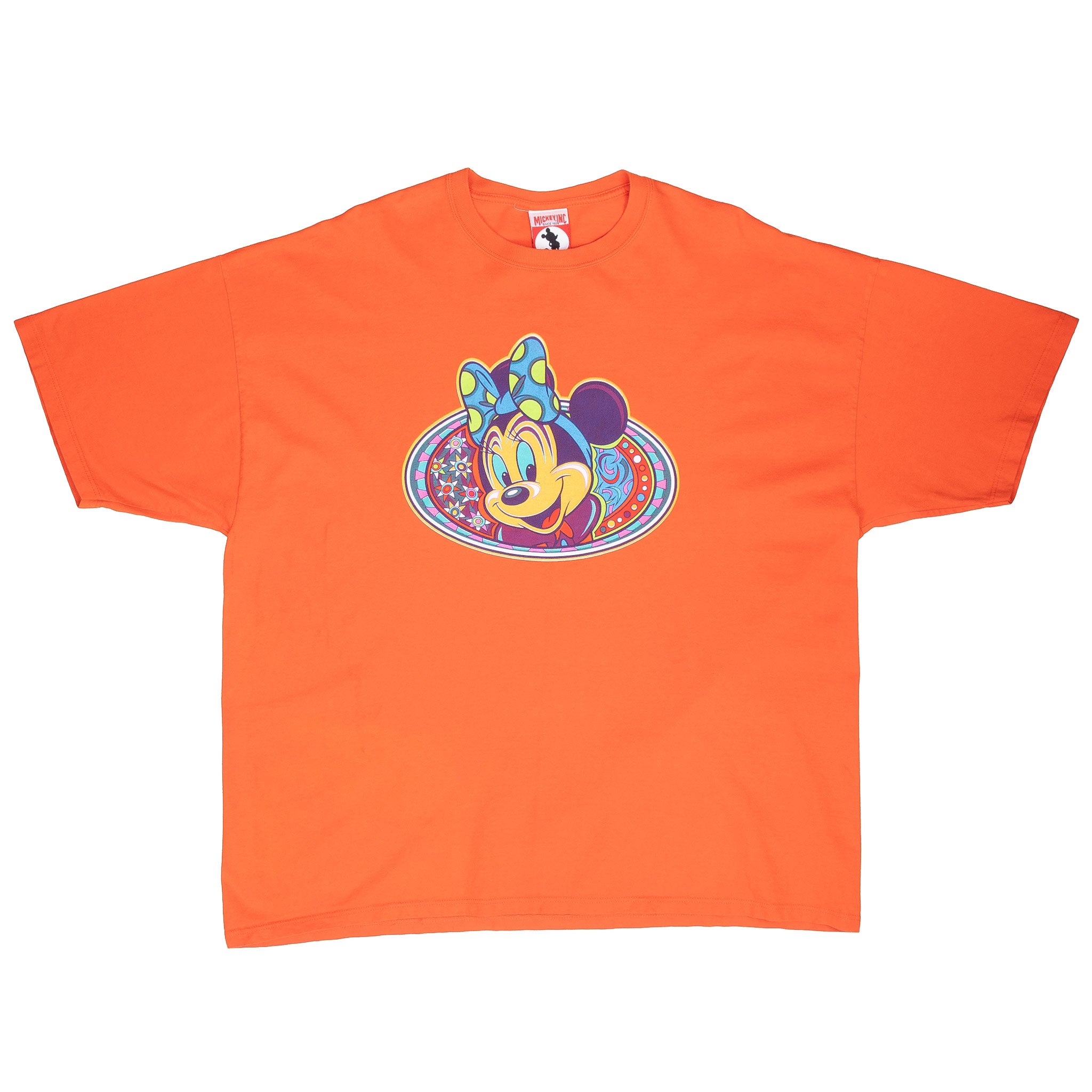 Vintage Disney Minnie Mouse Orange Tee Shirt 1990S Size 2XL Made In Usa