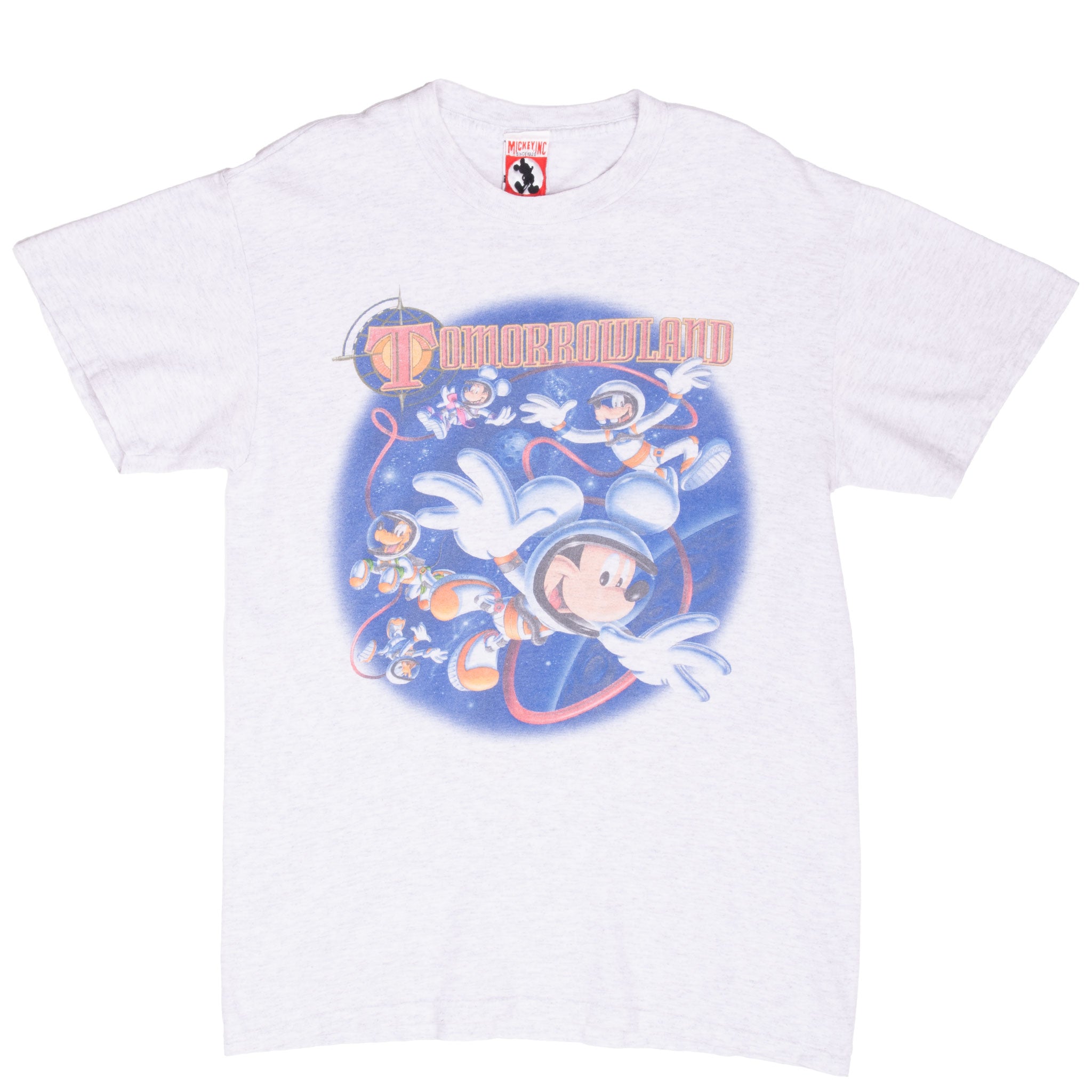 Vintage Disney Tomorrowland Mickey In Space Tee Shirt Size Medium Made In Usa