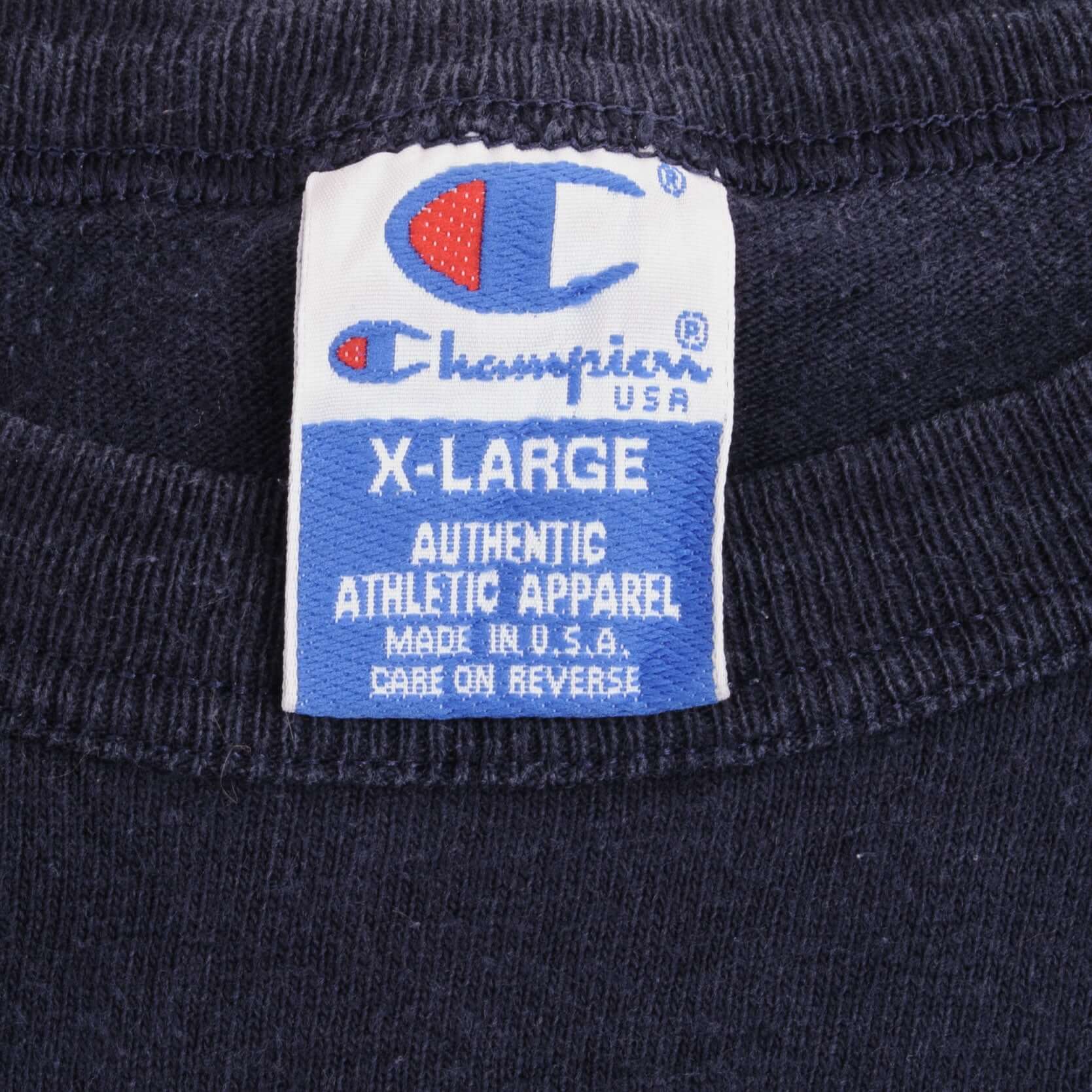 Vintage Champion Atlanta Olympics 1996 Embroidered Tee Shirt Size XL With Single Stitch Sleeves Made In USA