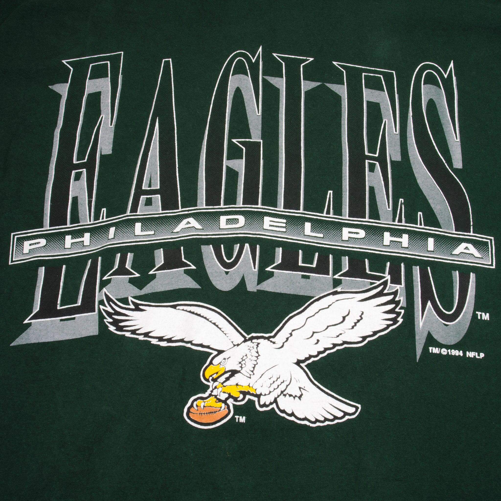 Vintage NFL Philadelphia Eagles 1994 Tee Shirt Size XL Made In USA With Single Stitch Sleeves