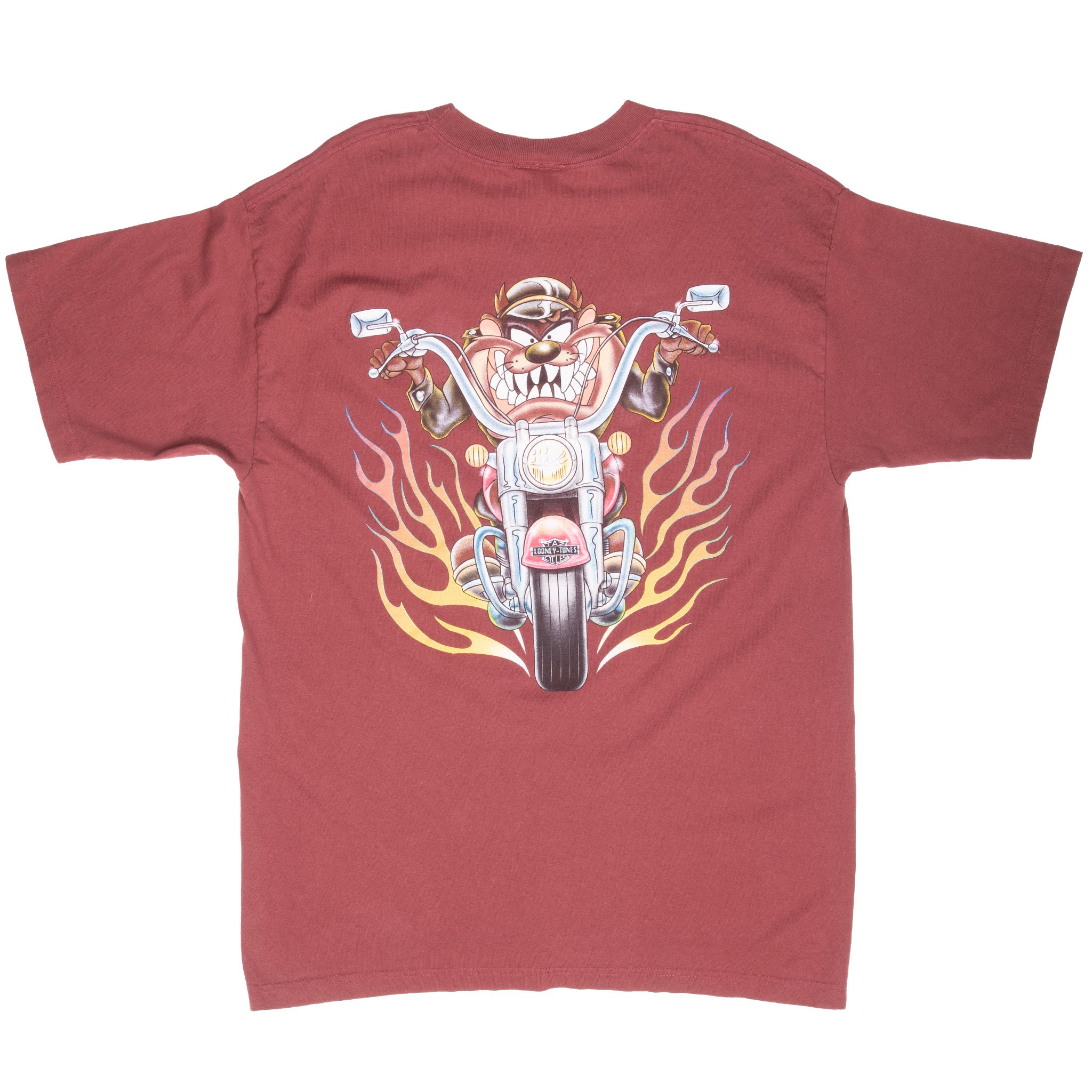 Vintage Looney Tunes Taz Biker Harley Davidson Tee Shirt 1998 Size XL Made In Usa