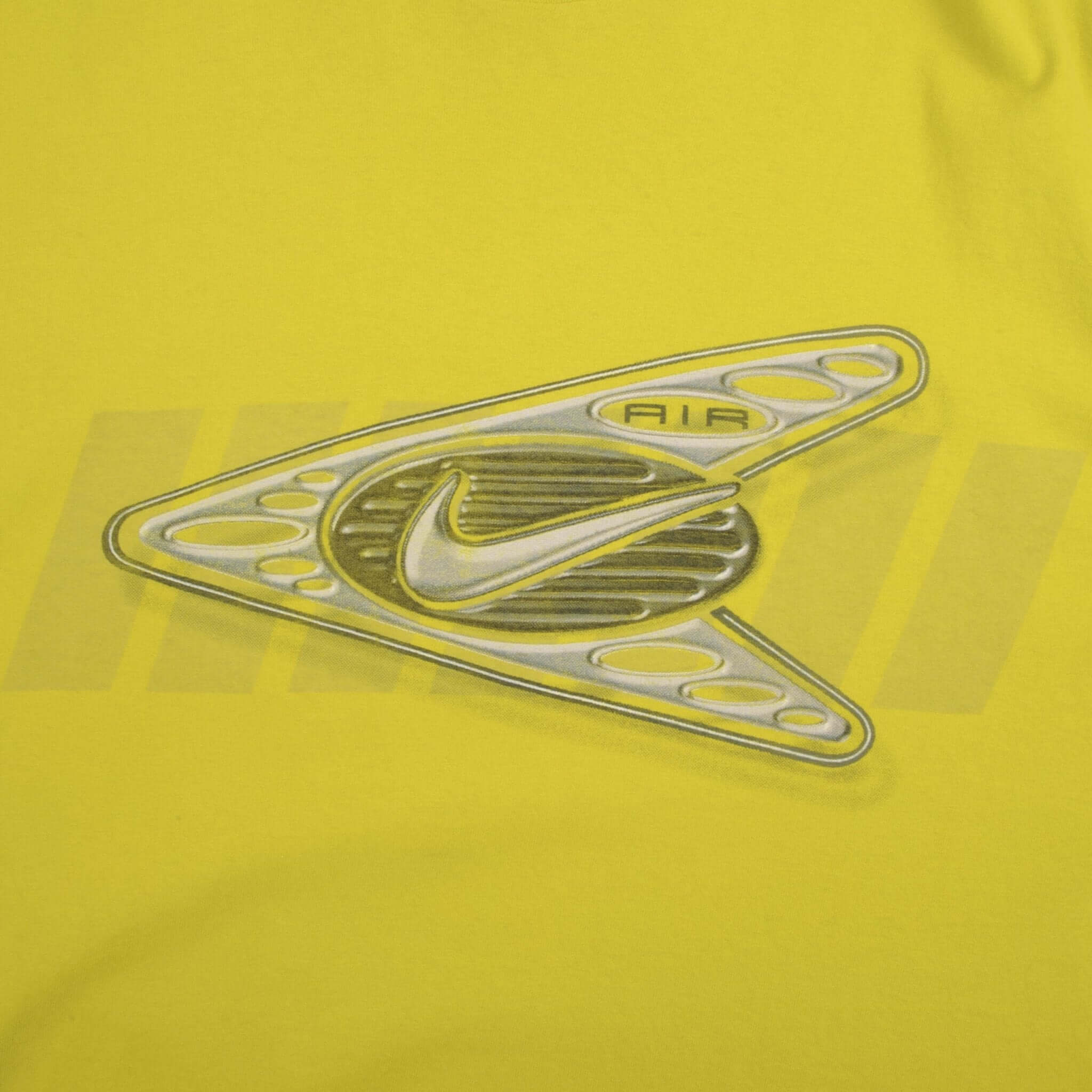 Vintage Nike Air Big Swoosh Neon Tee Shirt Size 1990s Size XL Made In USA