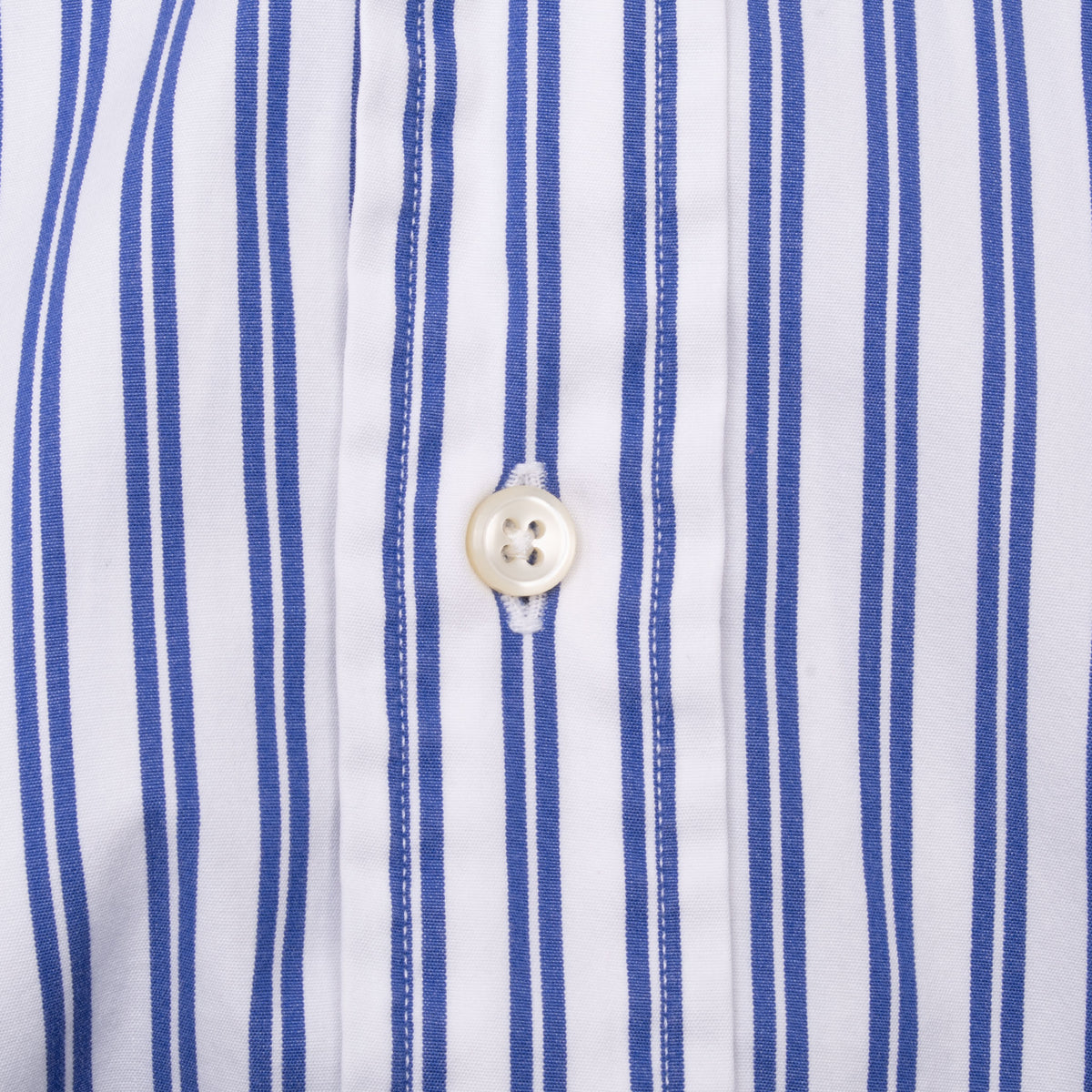 Vintage Ralph Lauren Blue Striped Shirt 1990S Size Medium 16 X 32 - 33