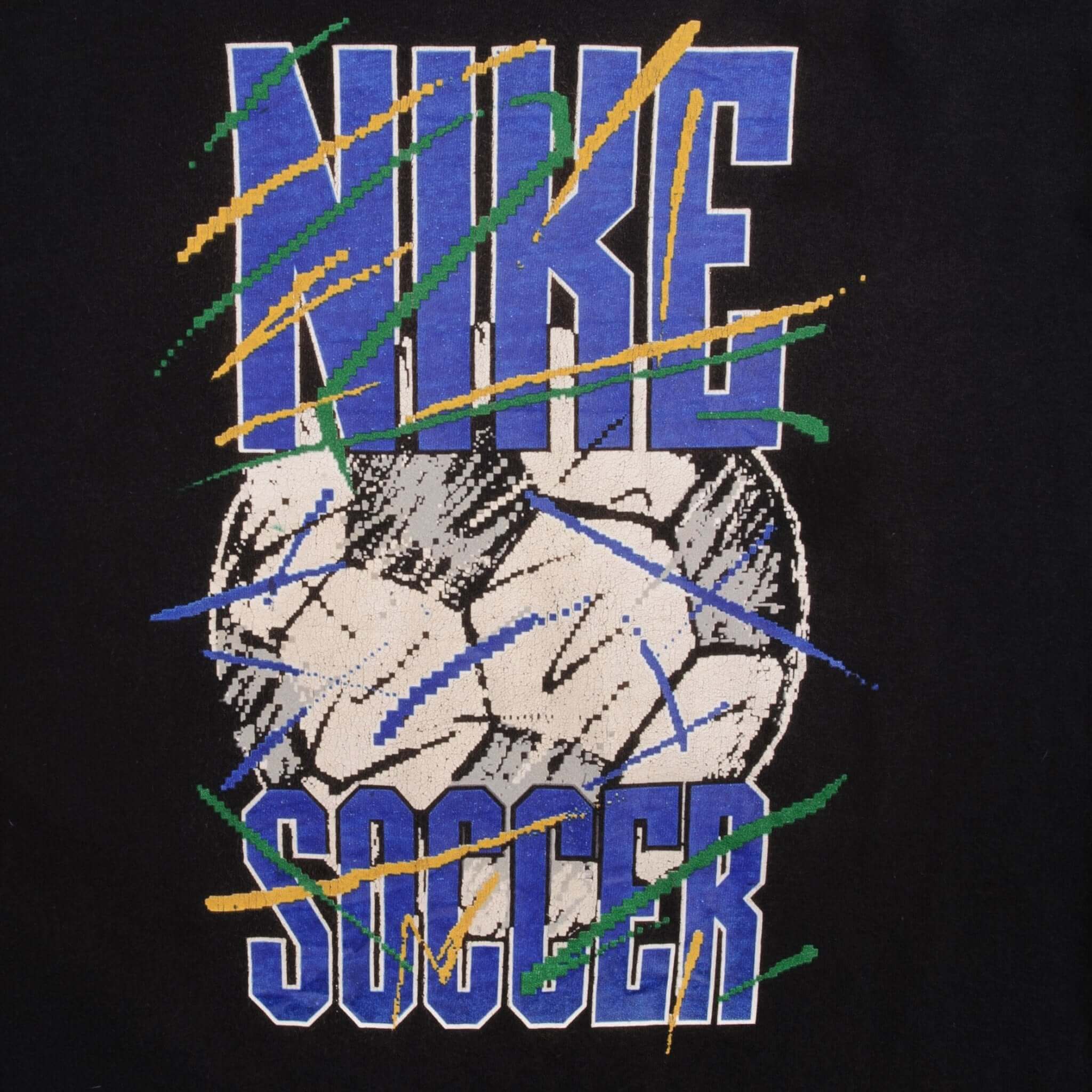 Vintage Nike Soccer Long Sleeve Tee Shirt Late 1980S Size Medium Made In USA With Single Stitch.