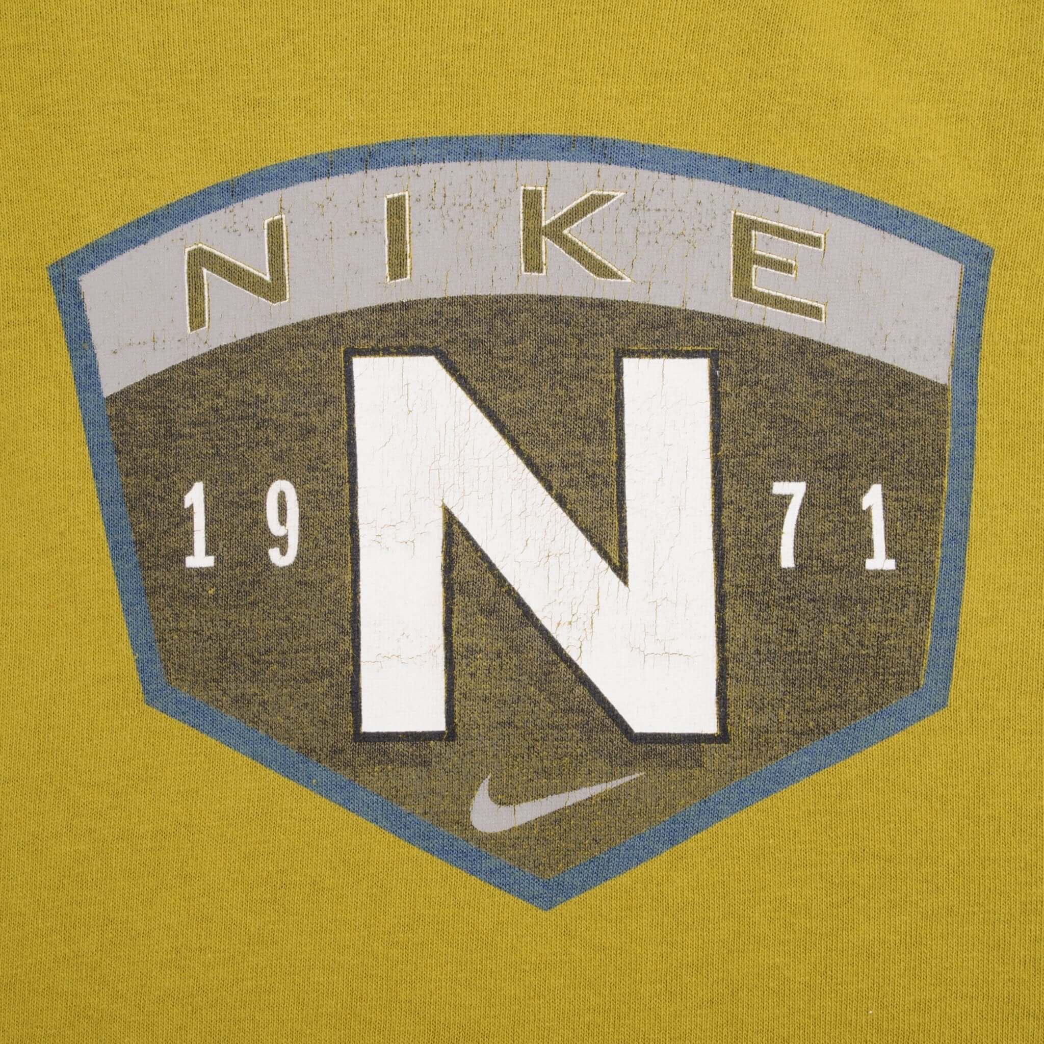 Vintage Nike Swoosh EST 1971 Tee Shirt Size 1990s Size XL Made In USA