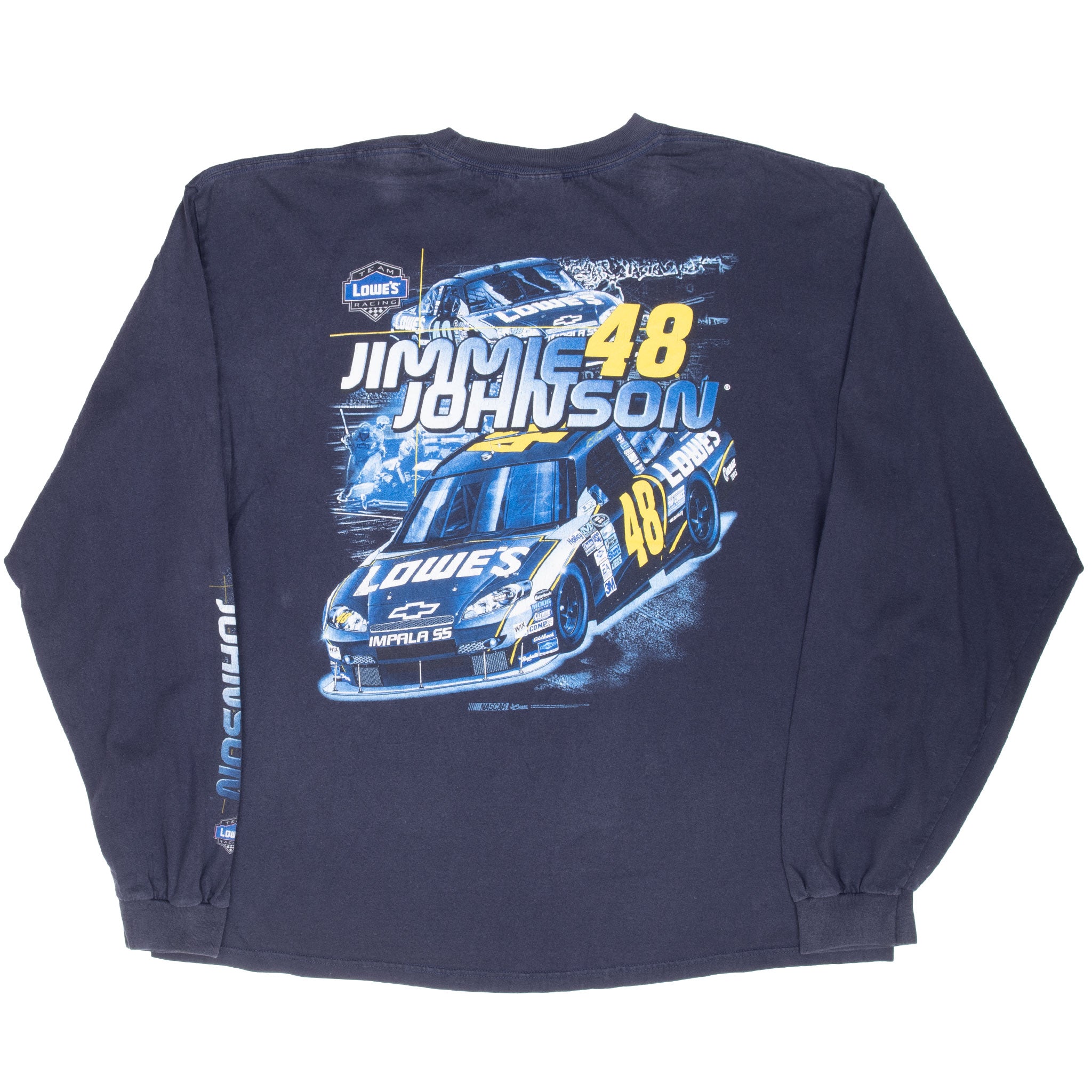 Vintage Nascar Jimmie Johnson Long Sleeve Tee Shirt 2008 Size 2XL