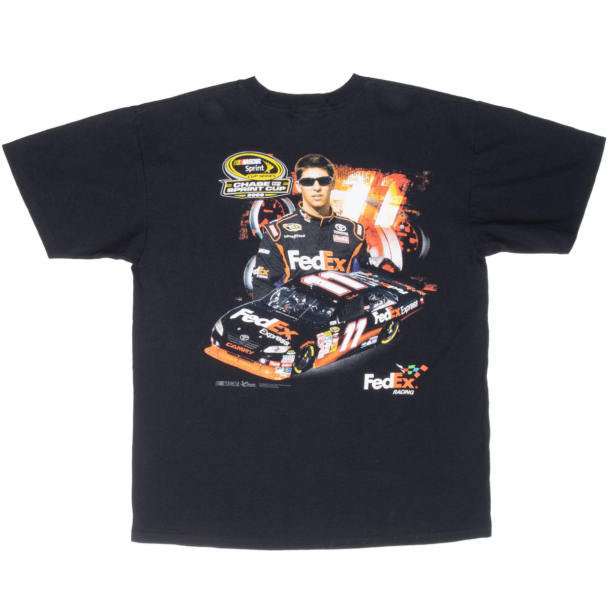 Vintage Nascar Denny Hamlin 2008 Tee Shirt Size Large
