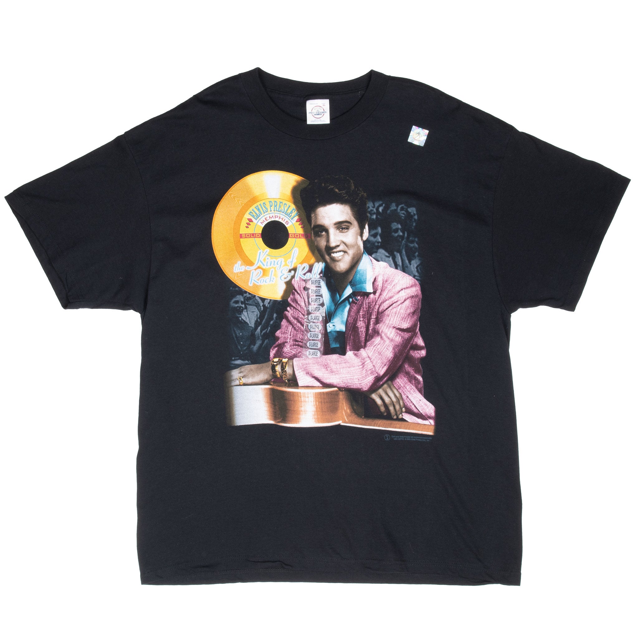 Vintage Elvis Presley King Of Rock N Roll 2001 Tee Shirt Size XL Deadstock