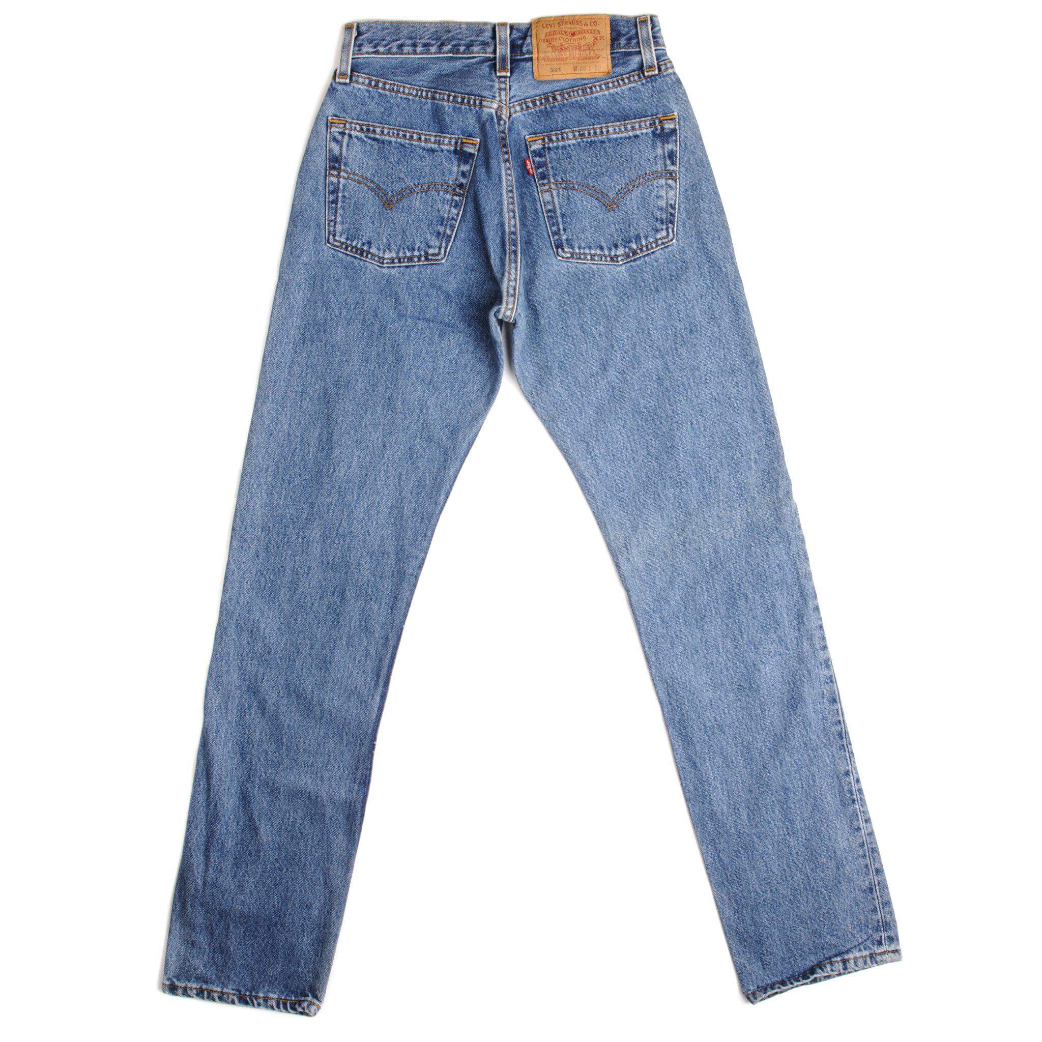 VINTAGE LEVIS 501 JEANS INDIGO 1990S WOMAN SIZE W25 L31 MADE IN USA