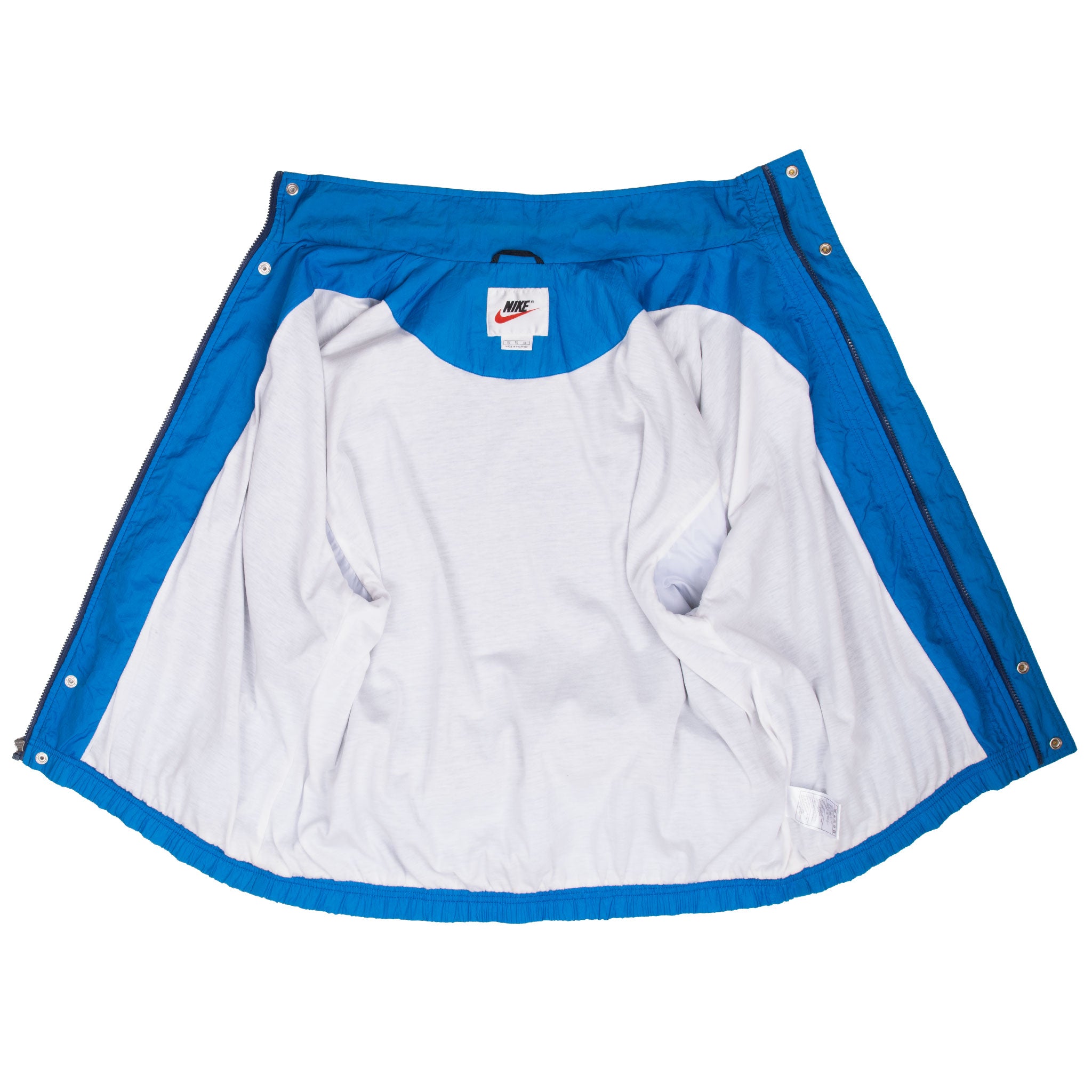 Vintage Nike Classic Swoosh Blue Windbreaker Jacket 1990S Size XL