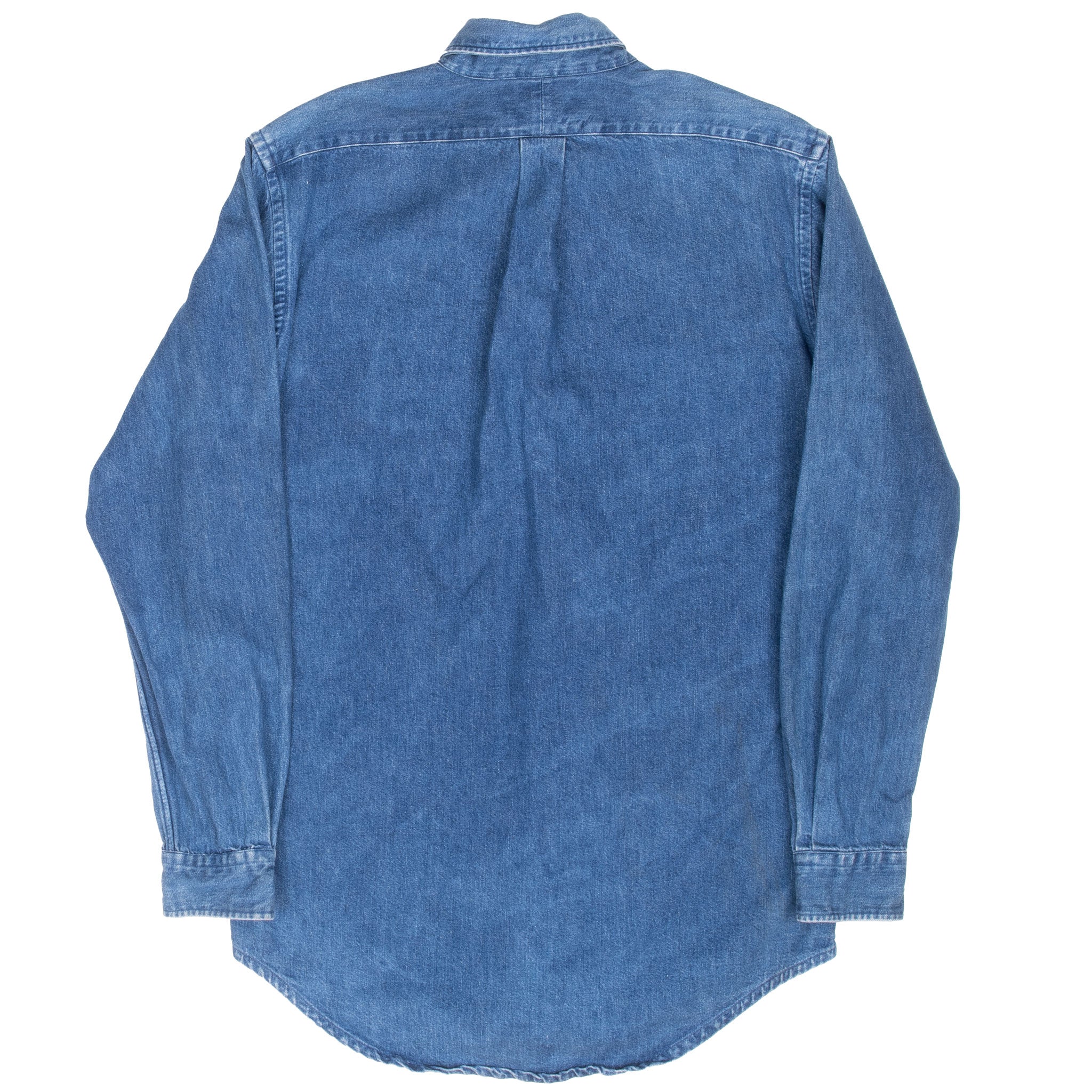 Vintage Ralph Lauren Blue Denim Shirt 1990S Size Small Made In Usa