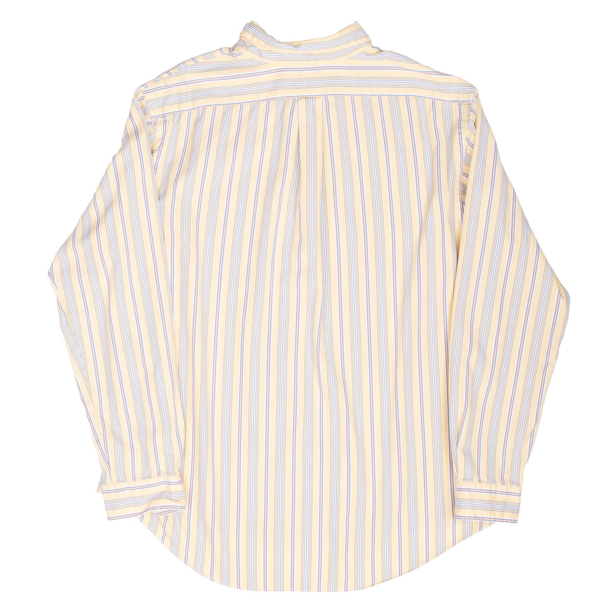 Vintage Ralph Lauren Yellow Striped Shirt 1990S Size XL