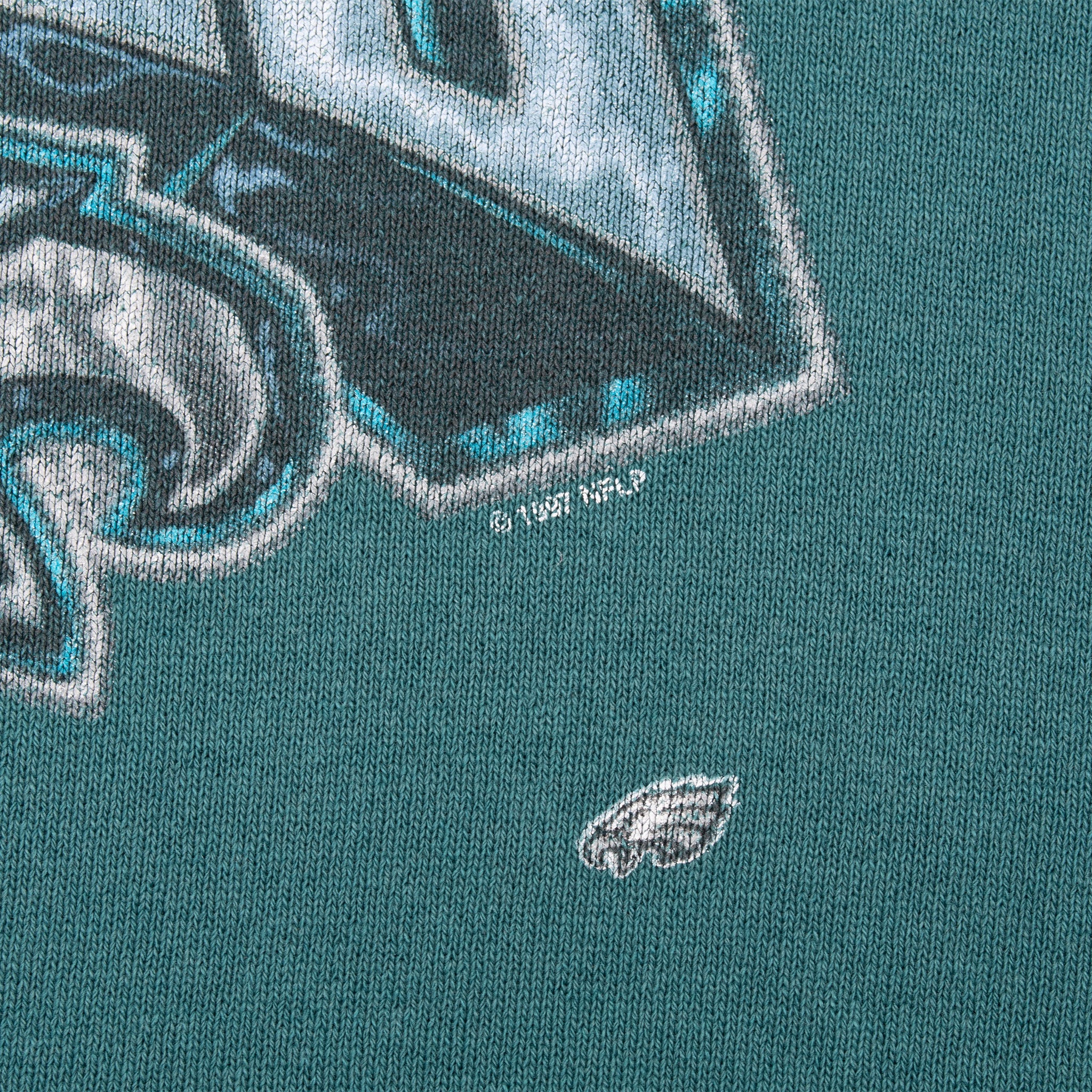 Vintage Nfl Philadelphia Eagles 1997 Green Sweatshirt Size 2XL Made In Usa