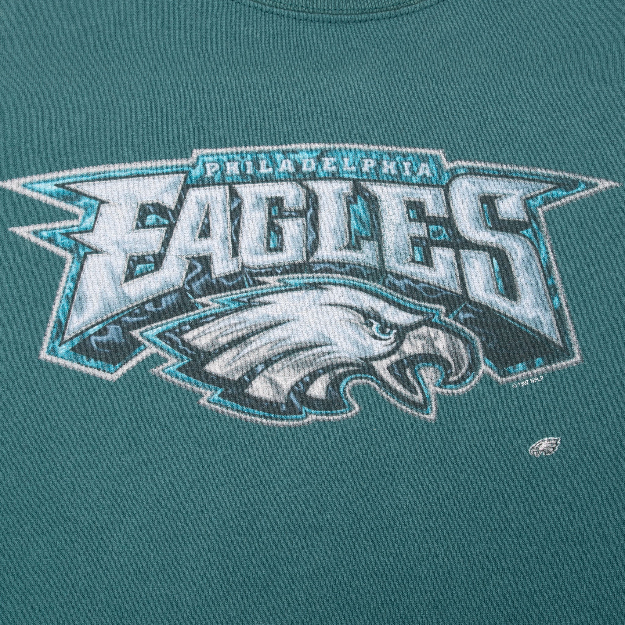 Vintage Nfl Philadelphia Eagles 1997 Green Sweatshirt Size 2XL Made In Usa