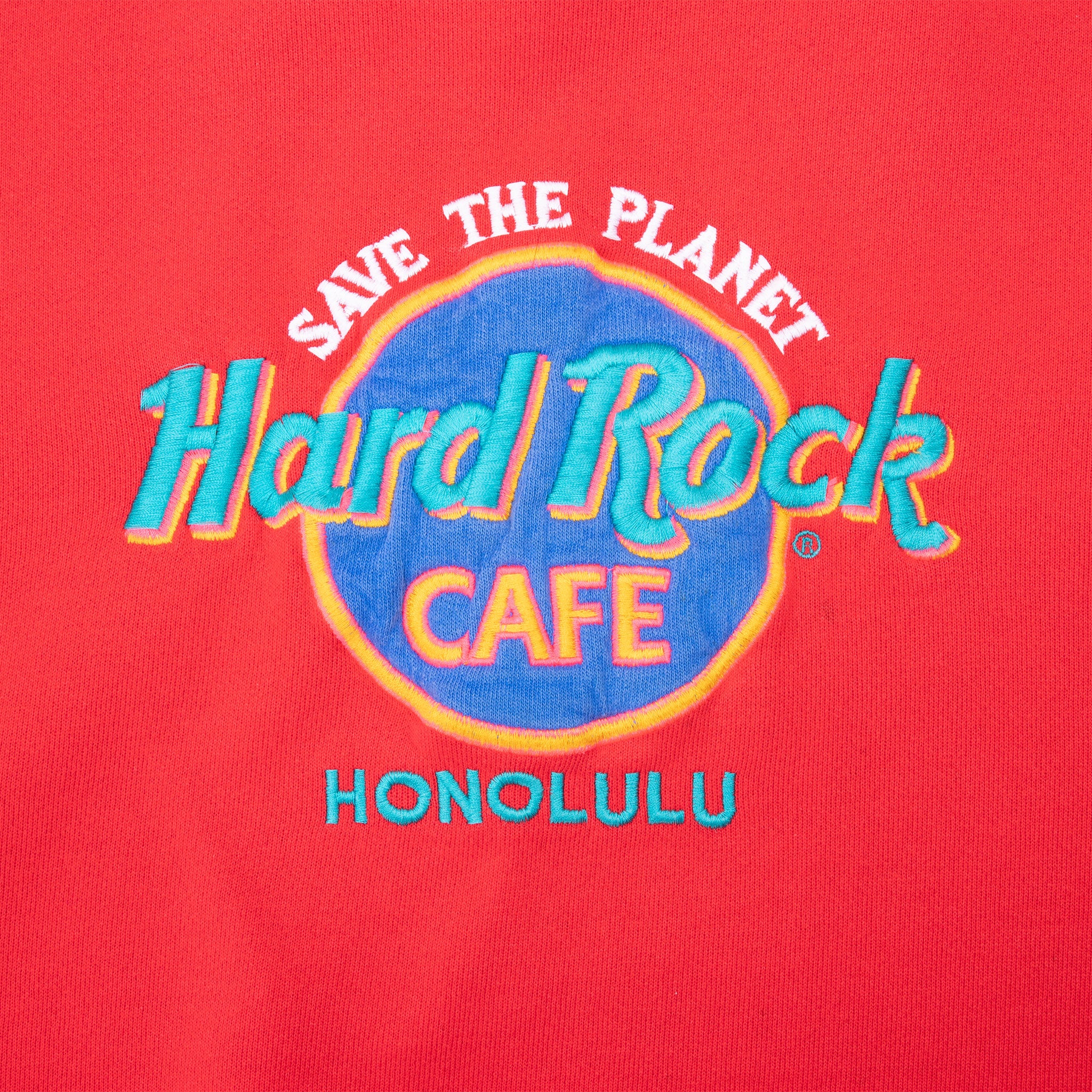 Vintage Hard Rock Cafe Save The Planet Honolulu Sweatshirt 1990S Size XL Made In Usa