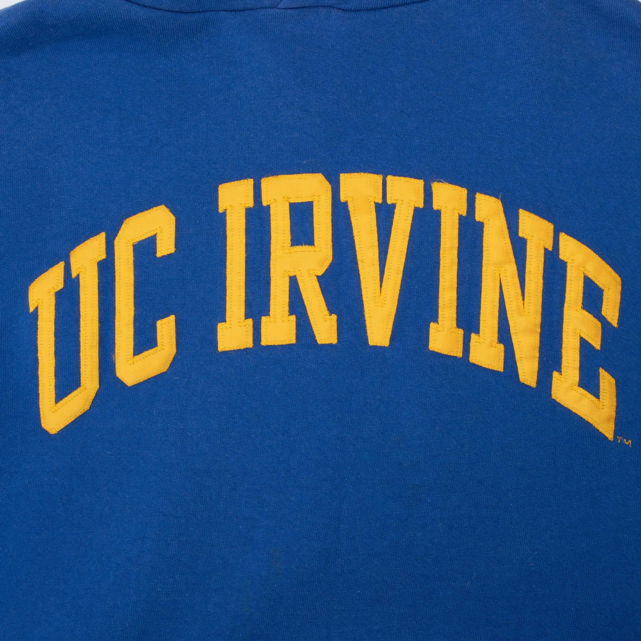 Vintage Uc Irvine Uci Russell Athletic Blue Hoodie Sweatshirt 1990S Size XL
