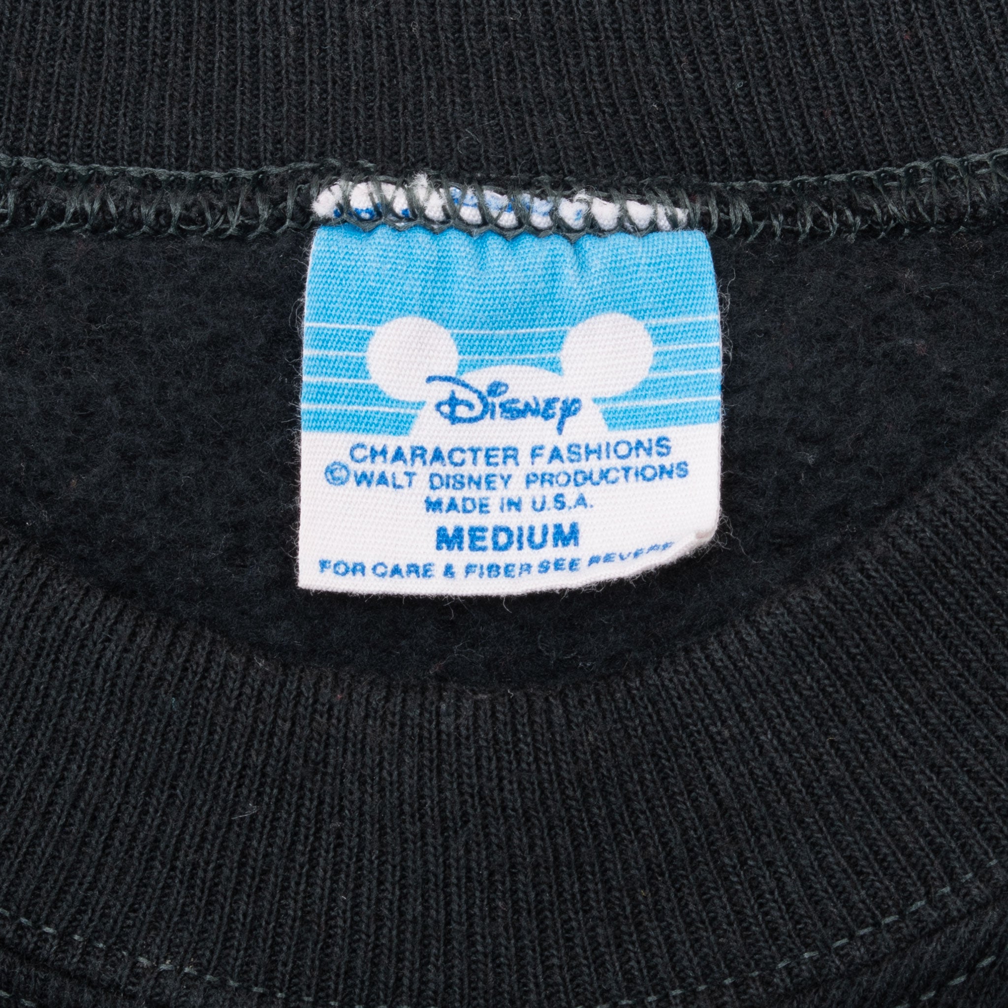 VINTAGE DISNEY MICKEY MOUSE VELVET SWEATSHIRT 1980S MEDIUM MADE IN USA
