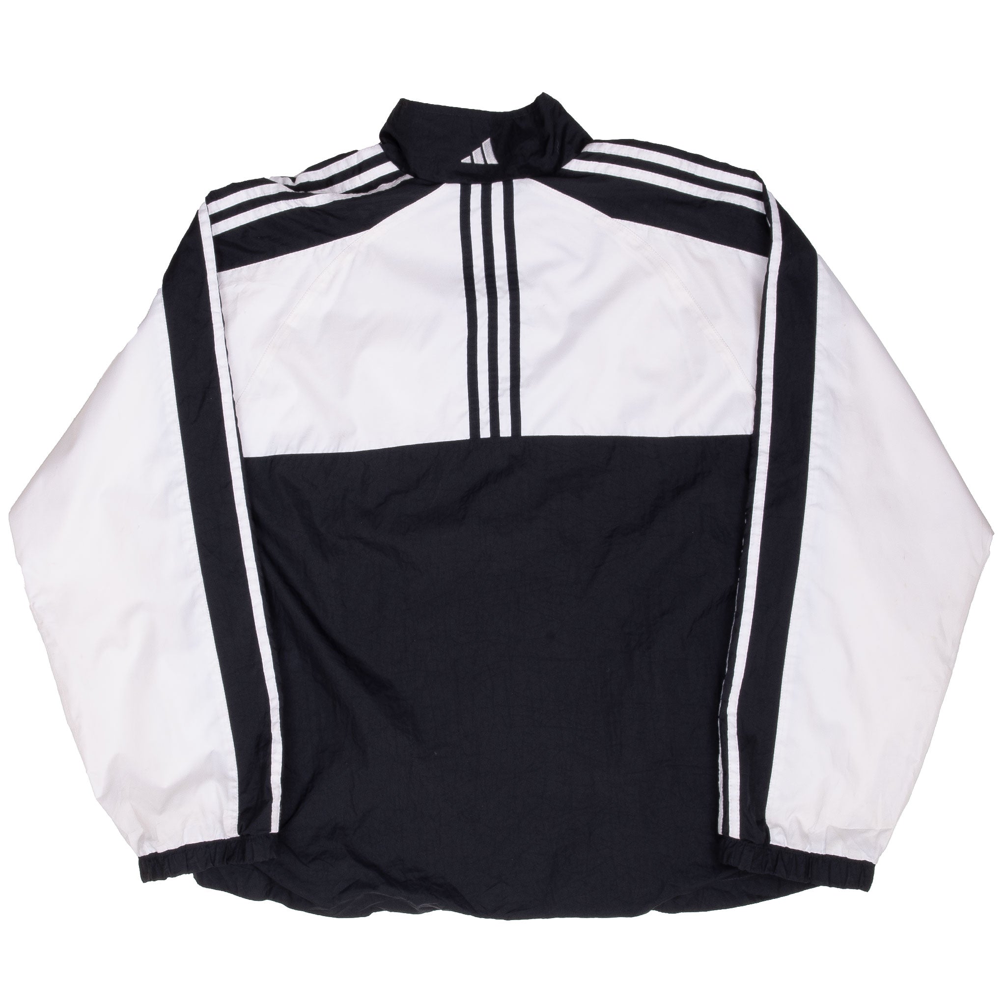 Vintage Adidas 3 Stripes Black Windbreaker Jacket 1990S Size Xl