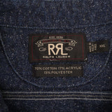 Vintage Ralph Lauren Double R Pocket Blue Flannel Shirt 1990S Size 2XL