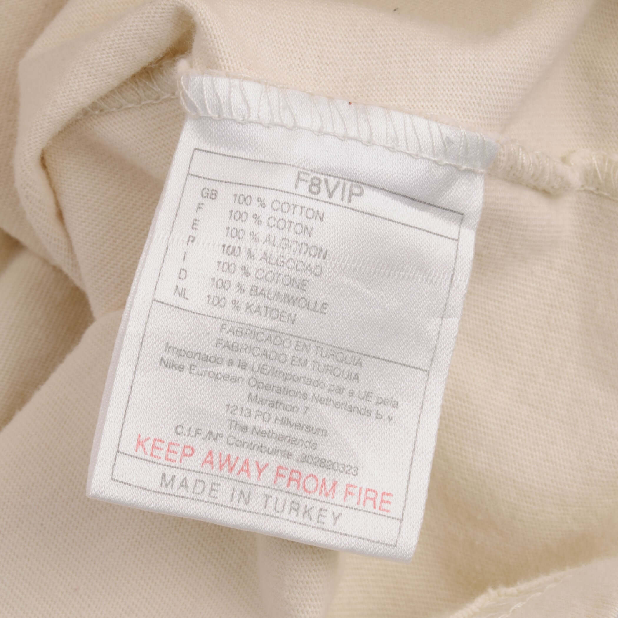 Vintage Nike Classic Swoosh Beige Tee Shirt Size 1990s Size Medium