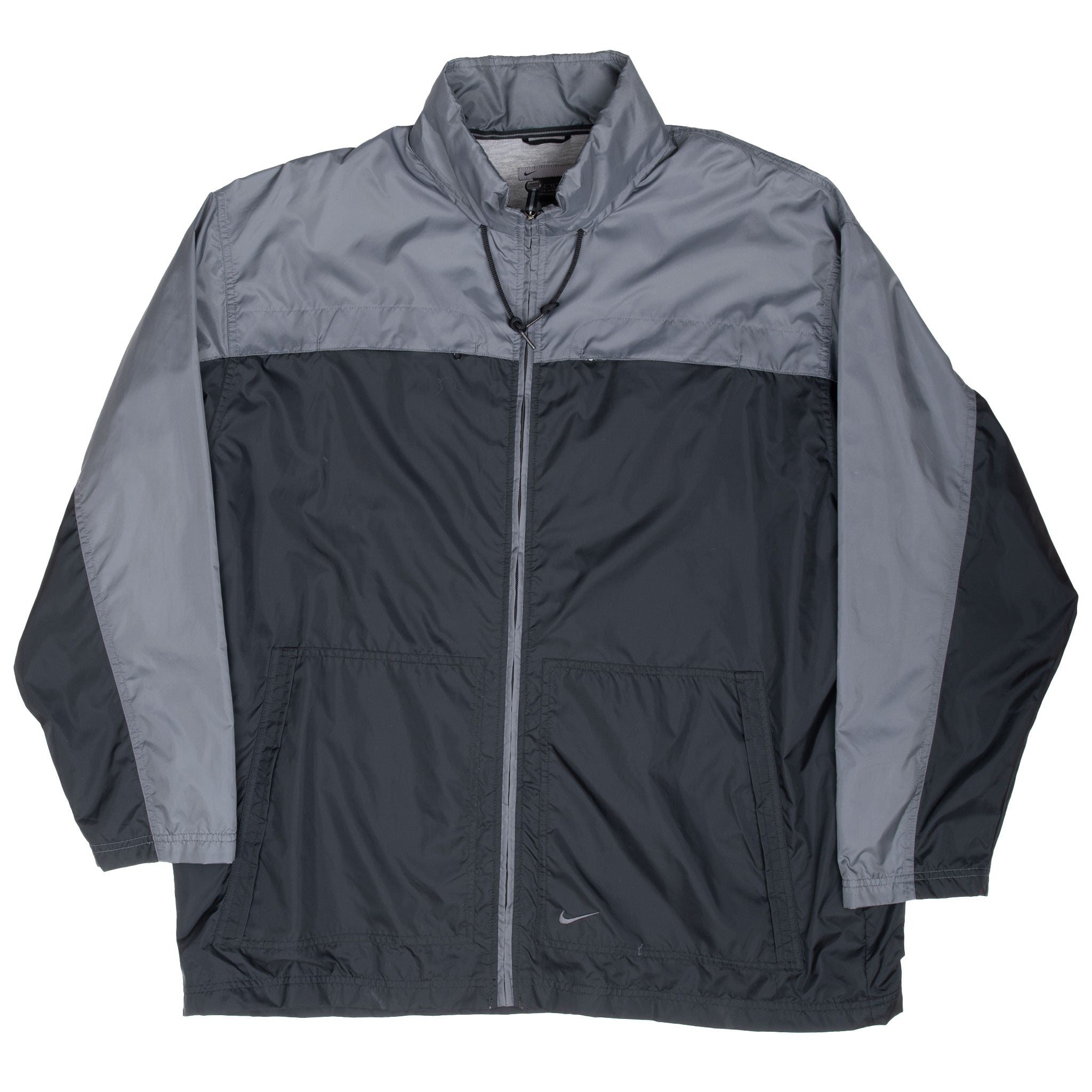 Vintage Nike Classic Black And Grey Windbreaker Jacket 2000S Size XL