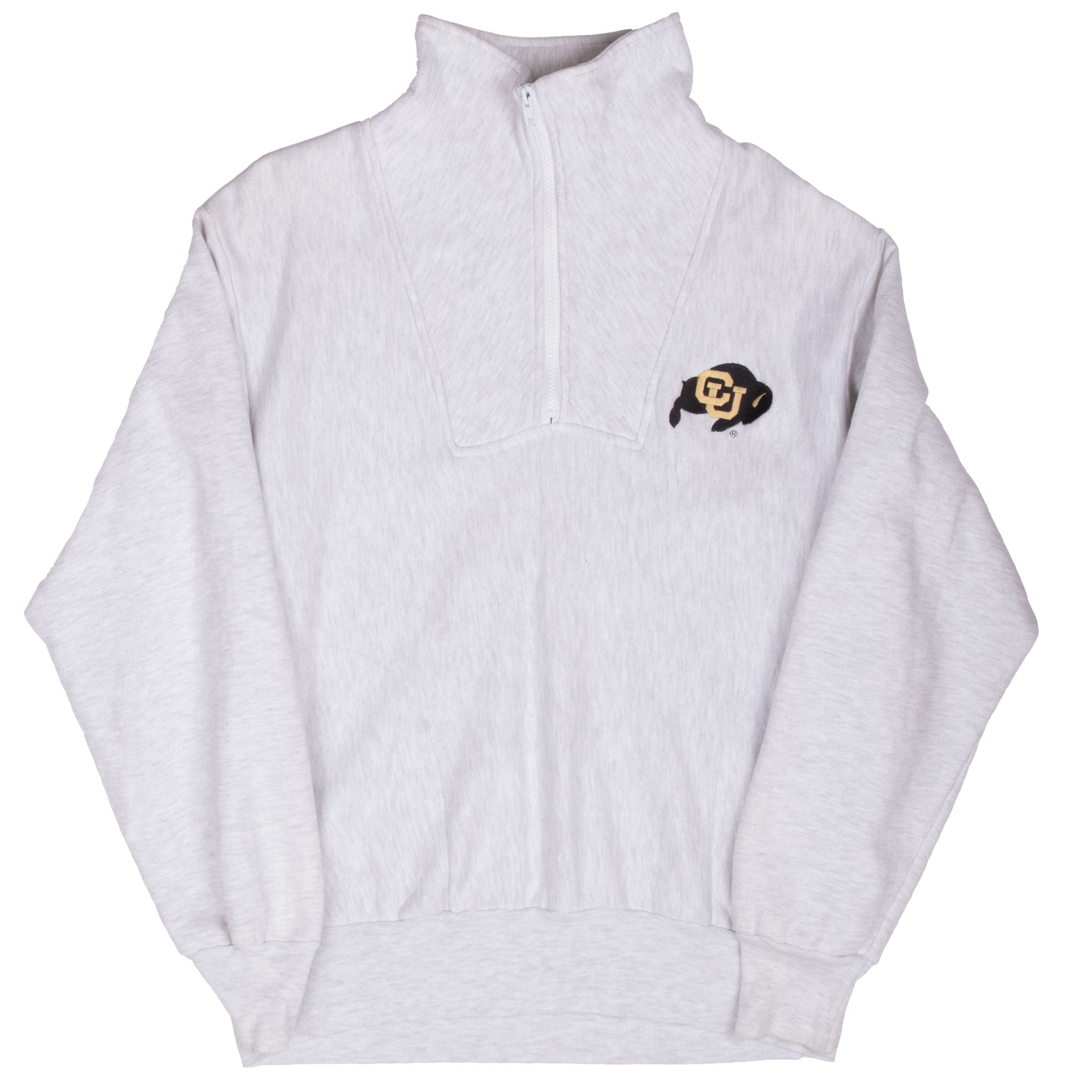 Vintage Ncaa Colorado Golden Buffaloes Quarter Zip Sweatshirt 1990S Size Large Made In Usa