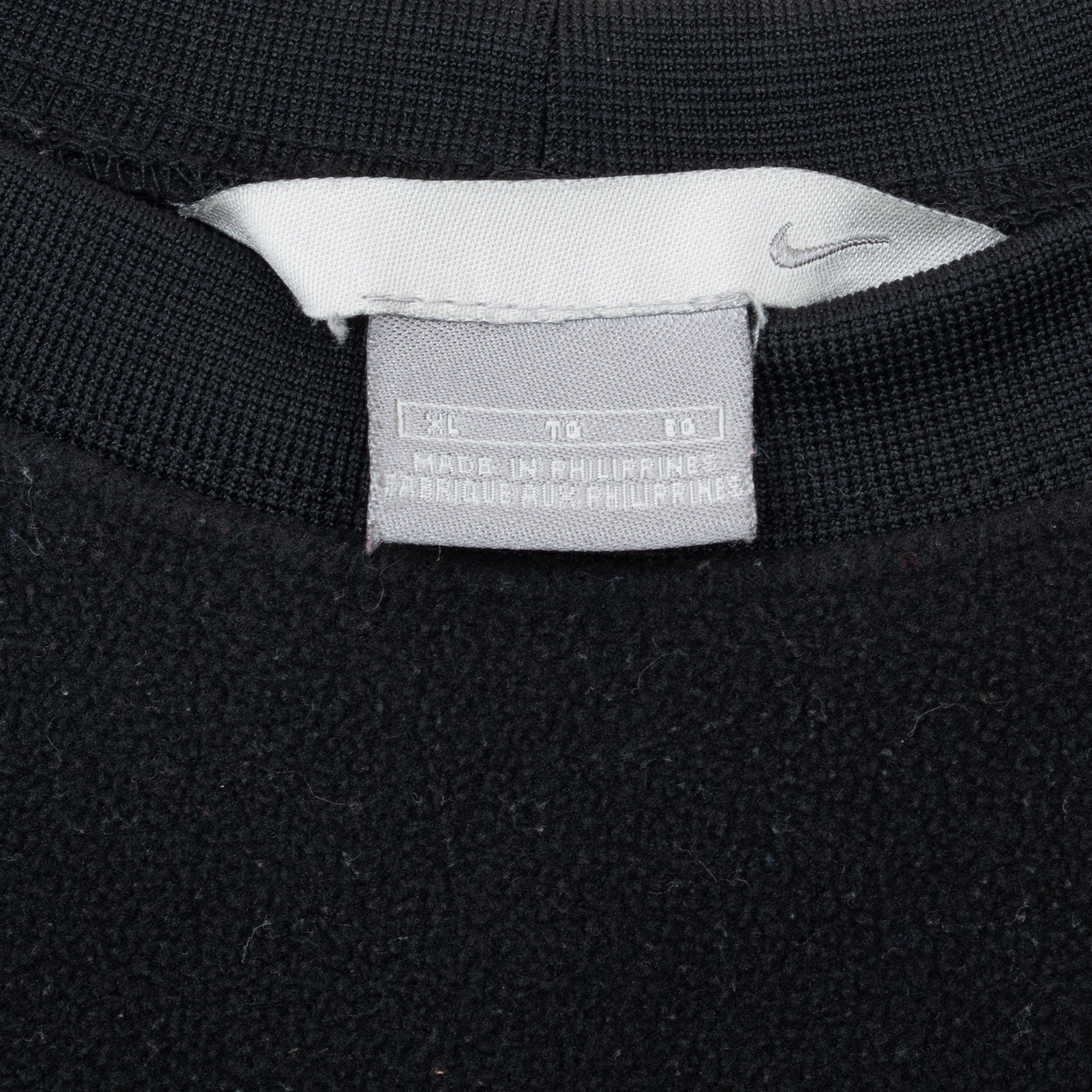 Vintage Nike Black Fleece Crewneck Sweatshirt 2000S Size XL