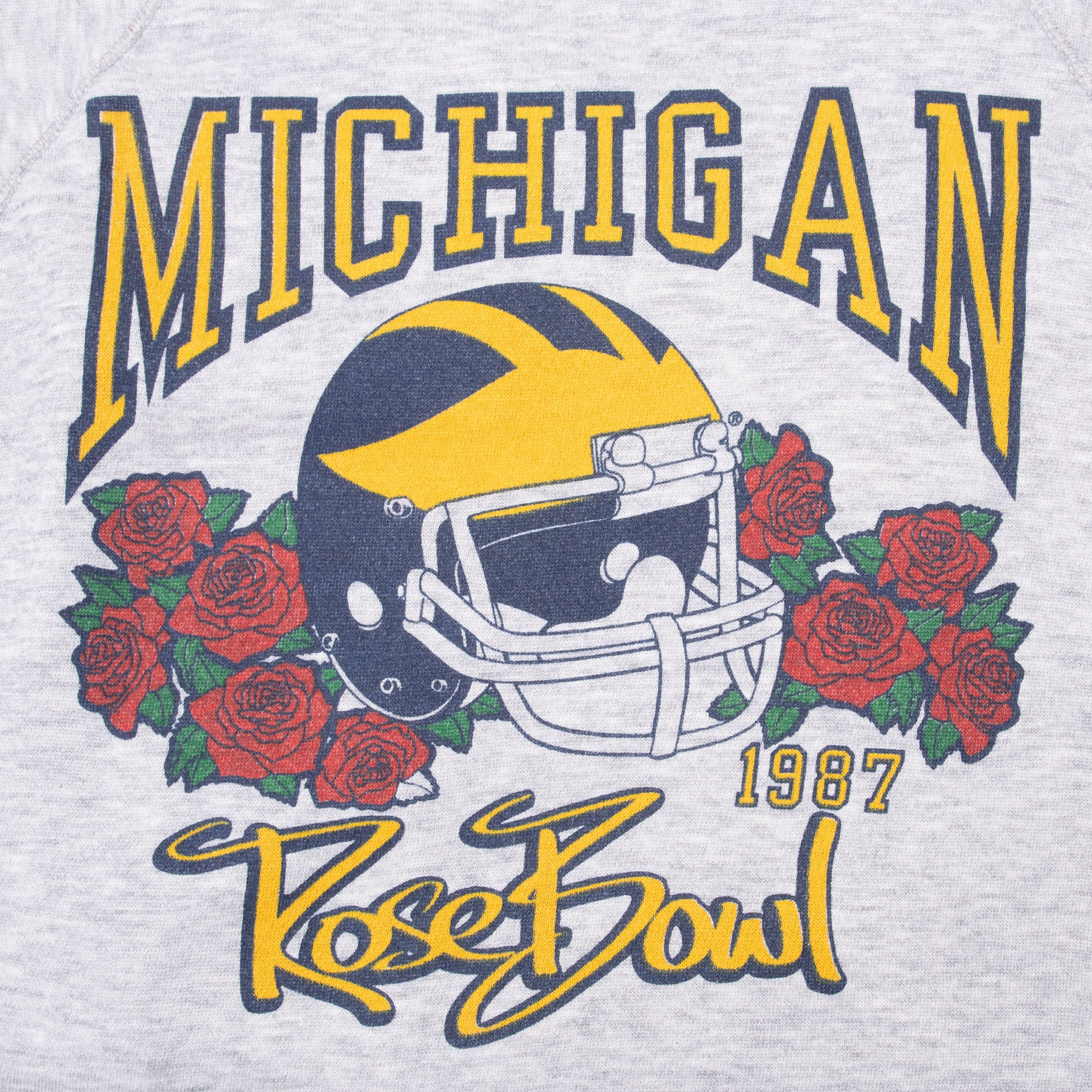 Vintage Ncaa Michigan Rose Bowl 1987 Sweatshirt Size Medium Made In Usa