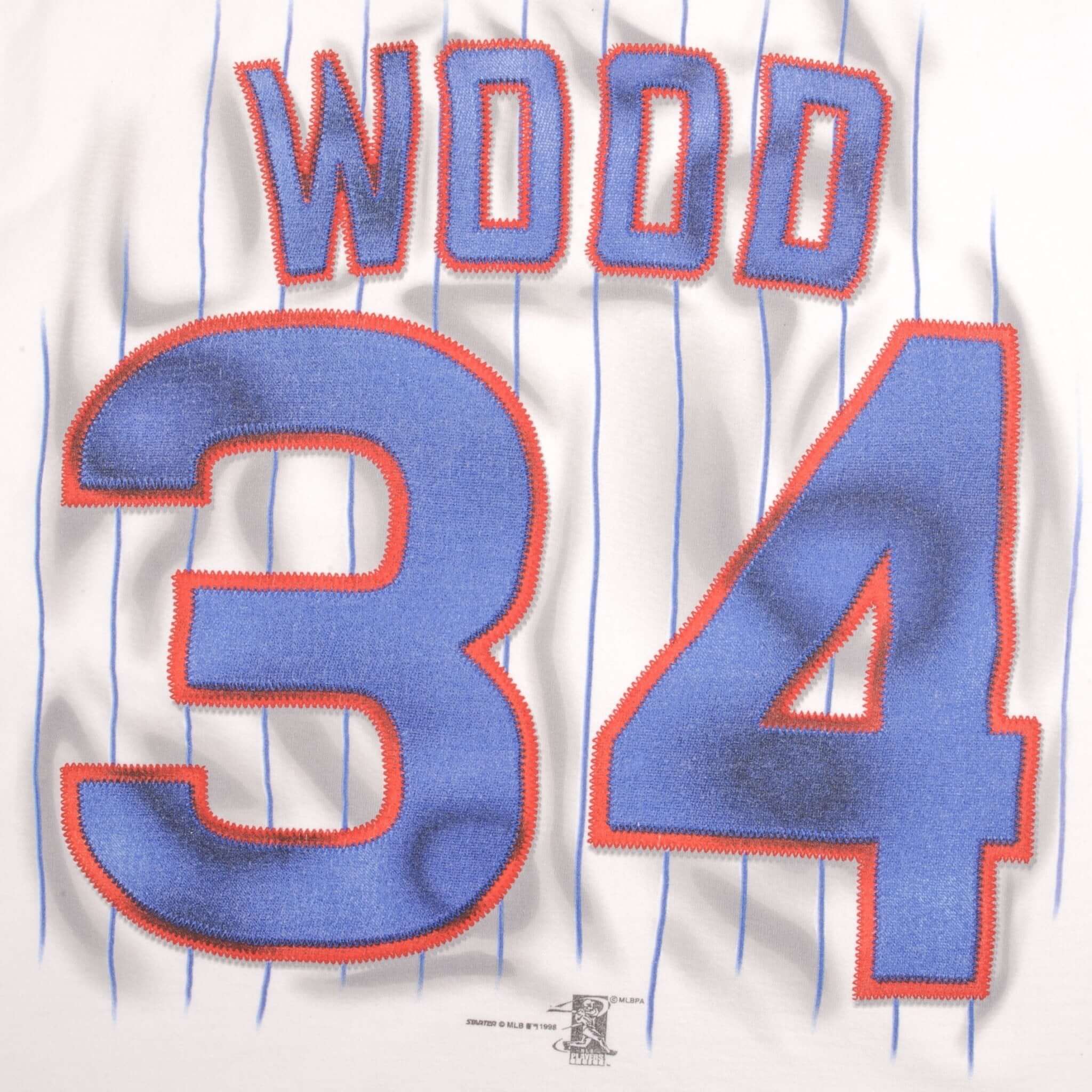 Vintage Mlb Chicago Cubs Kerry Wood Tee Shirt Size Medium Made In Usa