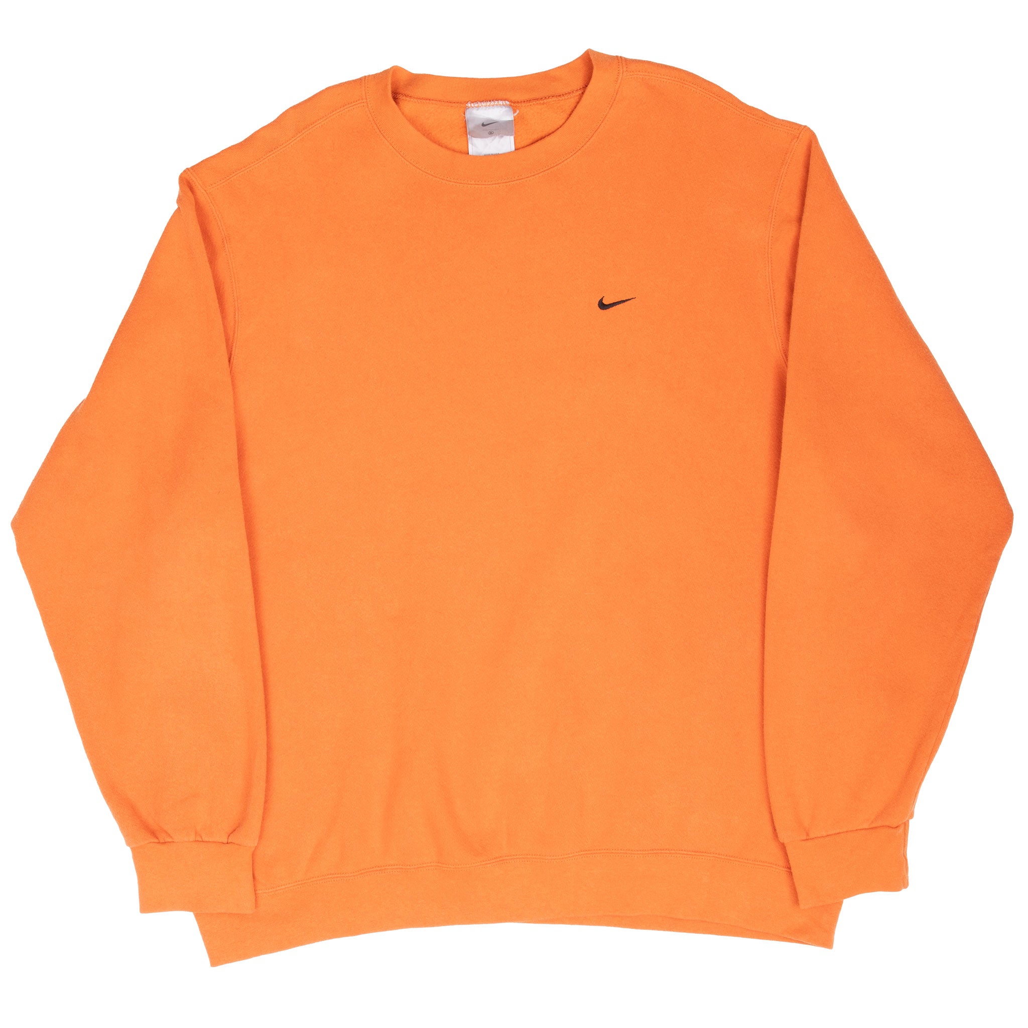 Vintage Nike Classic Swoosh Orange Sweatshirt 2000S Size XL Made In Usa
