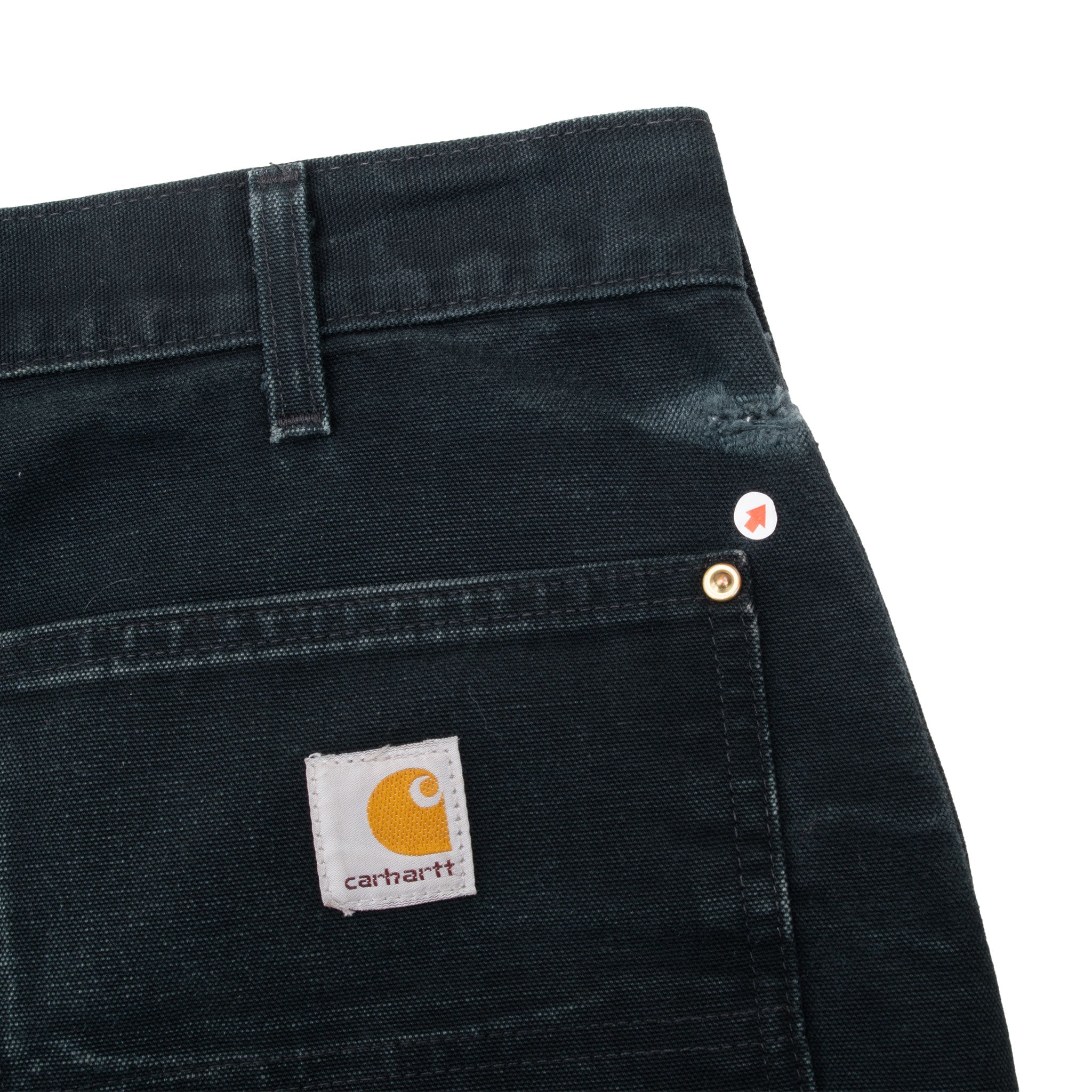 VINTAGE CARHARTT CARPENTER DOUBLE KNEE BLACK PANTS 2000S 33X34 BEAUTIFUL