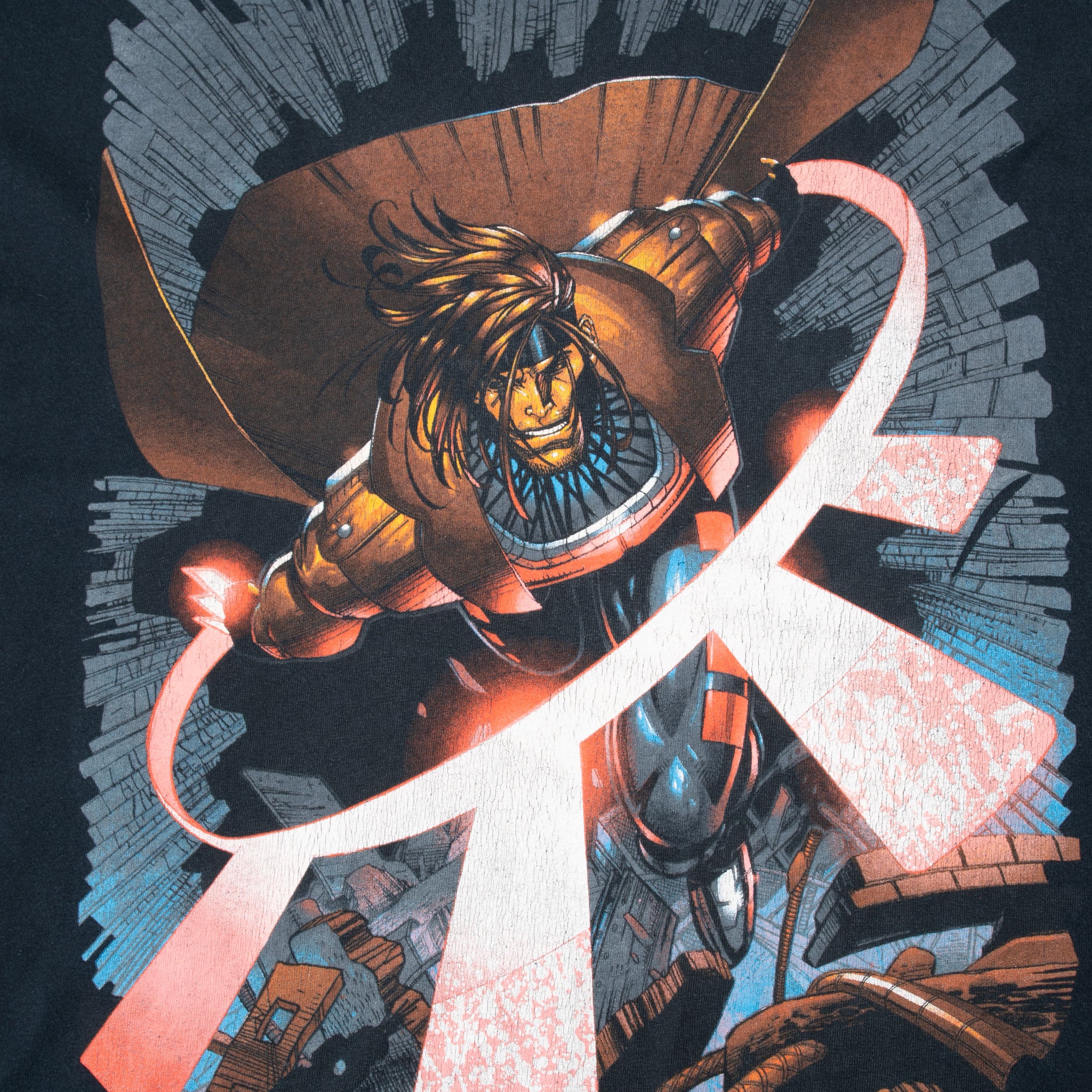 Vintage Marvel X-Men Gambit Tee Shirt 2000S Size 2Xl