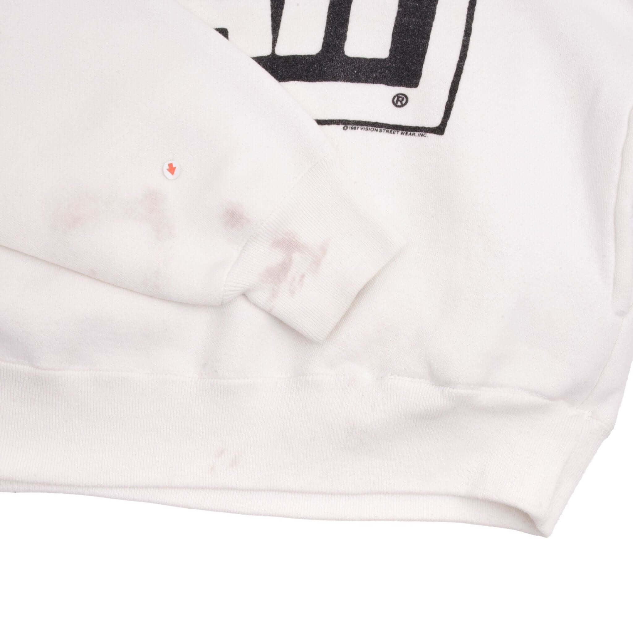 Vintage Vision Streetwear Skate 1987S Sweatshirt With Pockets Size Large