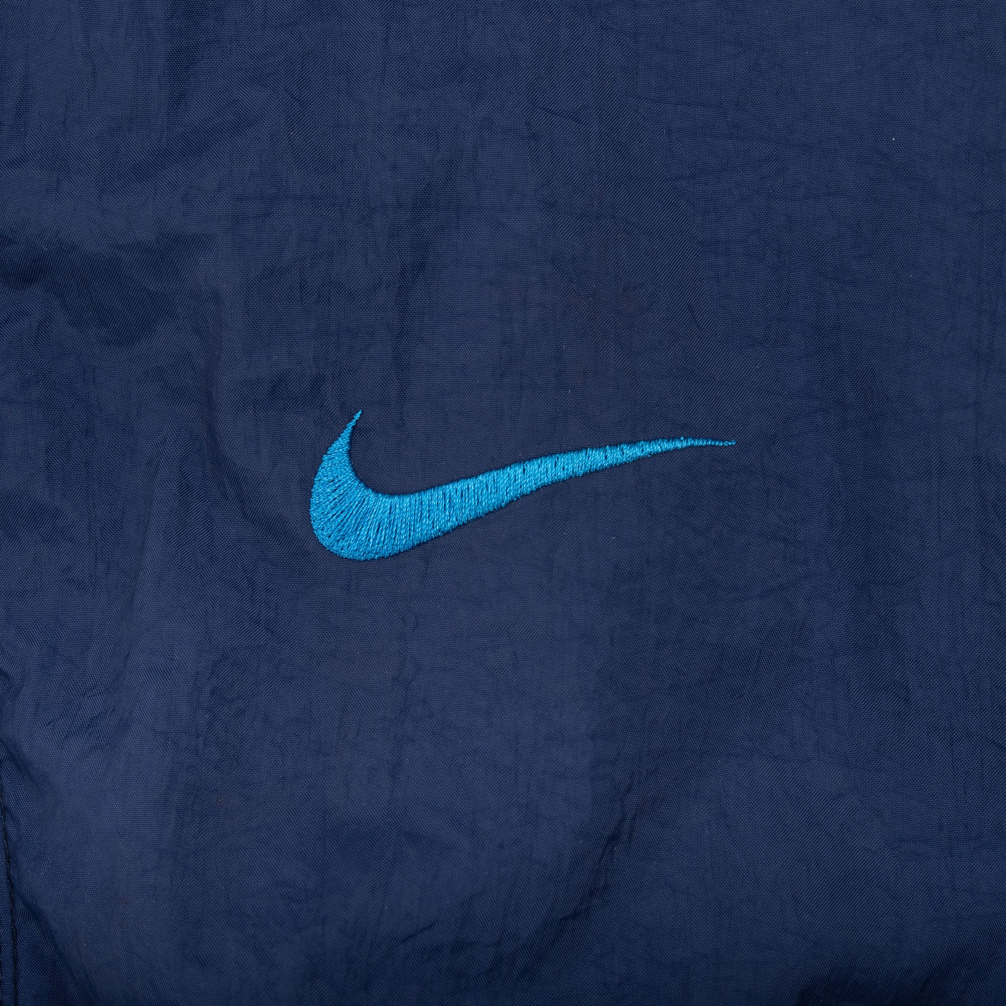 Vintage Nike Classic Swoosh Blue Windbreaker Jacket 1990S Size XL