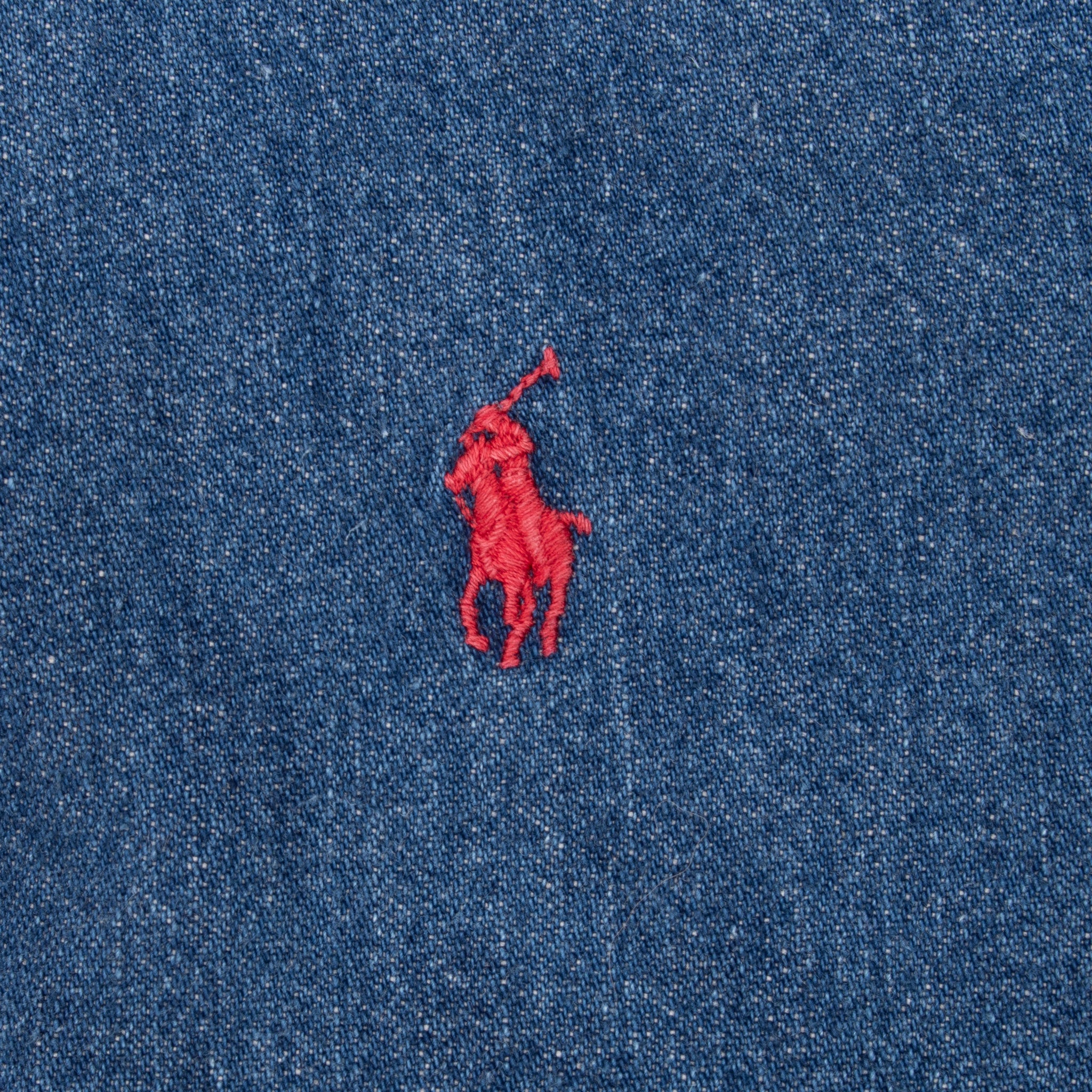 Vintage Ralph Lauren Blue Denim Shirt 1990S Size Small Made In Usa