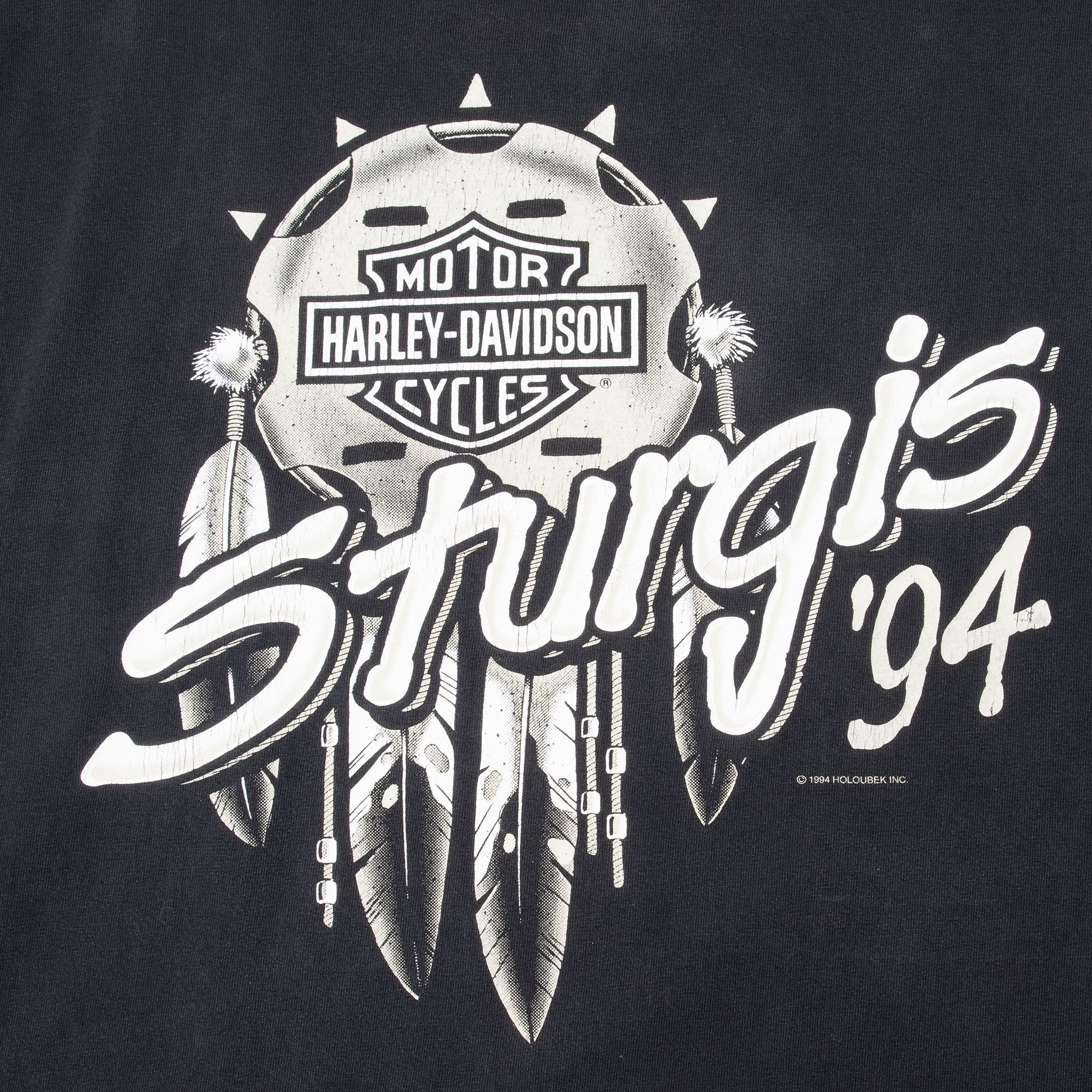 VINTAGE HARLEY DAVIDSON STURGIS BLACK HILL RALLY 1994 TEE SHIRT LARGE MADE USA
