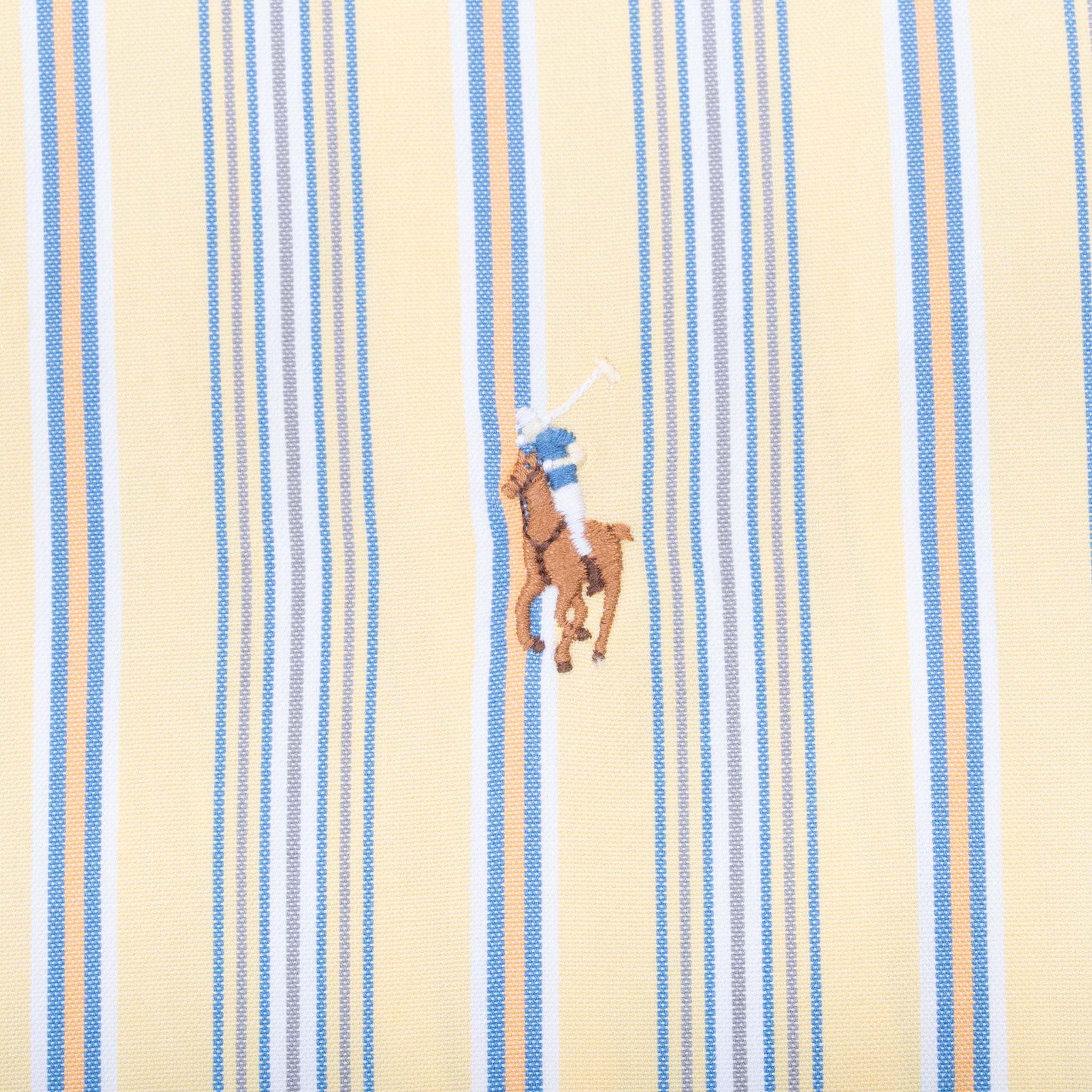 Vintage Ralph Lauren Yellow Striped Shirt 1990S Size XL