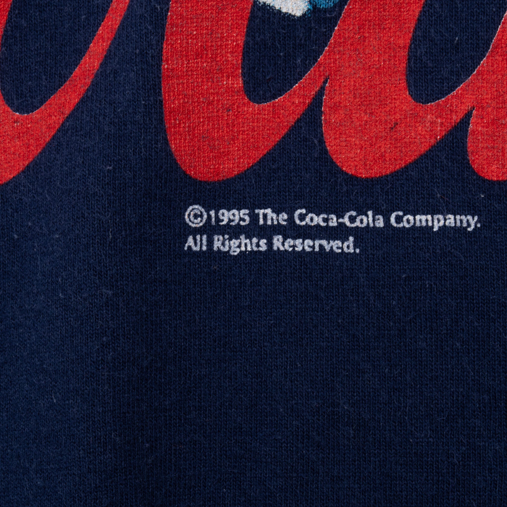 Vintage Coca Cola Polar Bear Tee Shirt 1995 Size Medium Made In USA With Single Stitch Sleeves