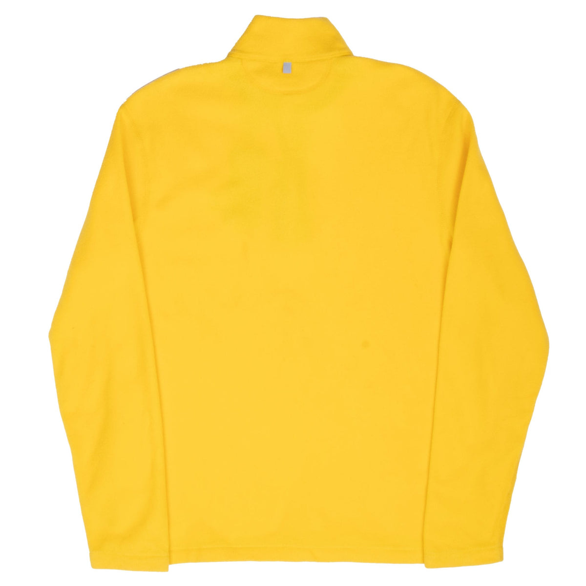 Back of yellow Polo Ralph Lauren quarter-zip fleece jacket with stand collar