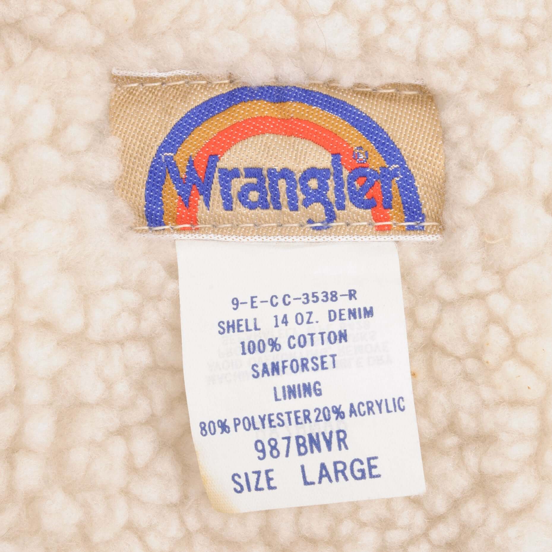 Vintage Wrangler Sherpa Denim Sleeveless Jacket Small Made In Usa Deadstock With Tags