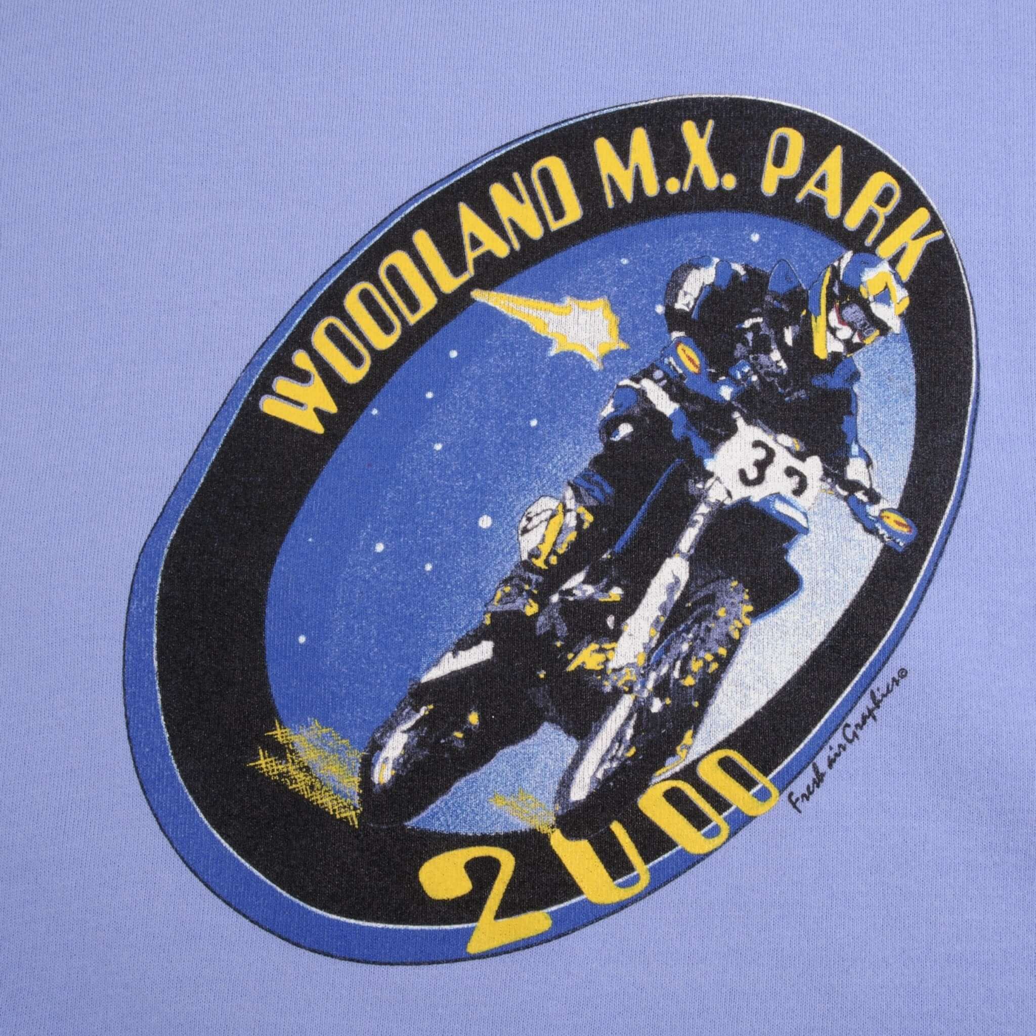 Vintage Ama Motocross Woodland Mx Park 2000 Sweatshirt Size XL