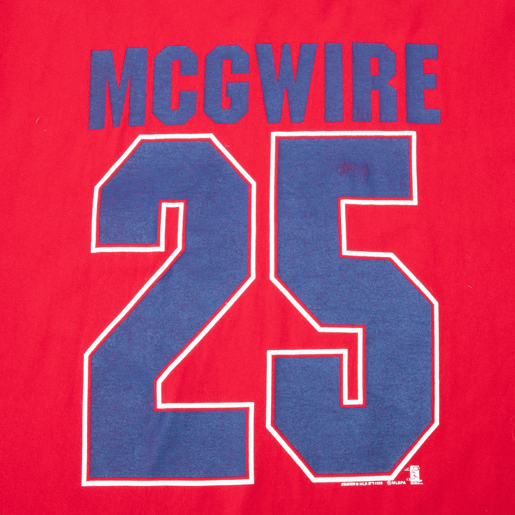 VINTAGE MLB ST LOUIS CARDINALS MARK MCGWIRE 1998 TEE SHIRT LARGE MADE IN USA