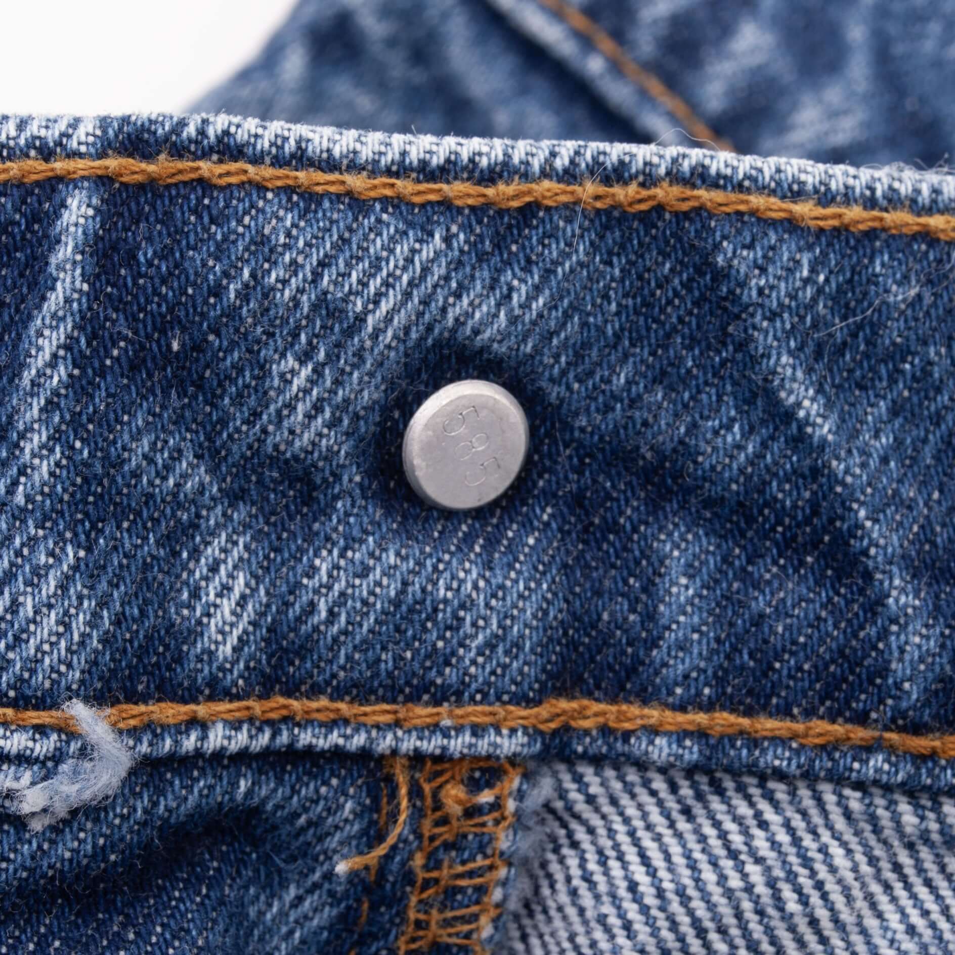 Beautiful Indigo Levis 506 Jeans 1980S Made in USA with a medium blue wash. Size on Tag 32X30 Actual Size 31X30 Back Button #585