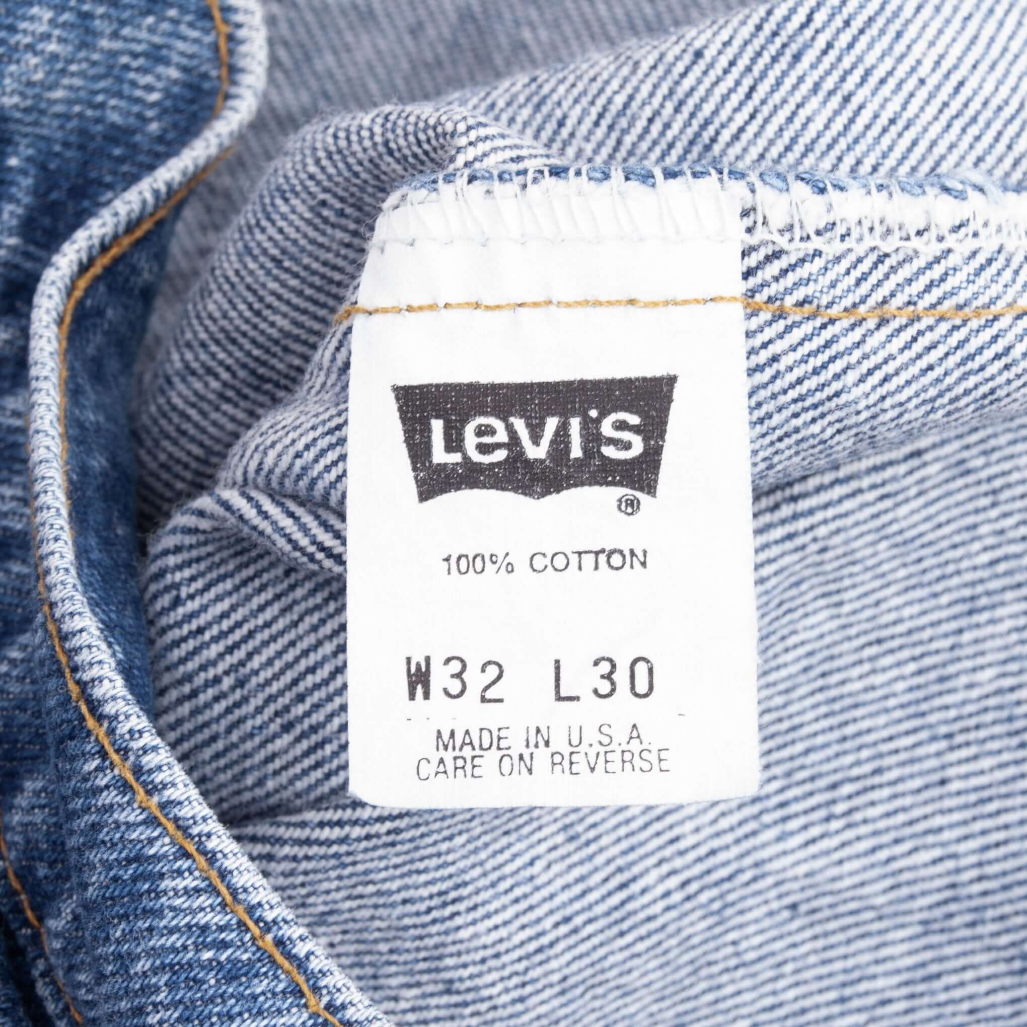 Beautiful Indigo Levis 506 Jeans 1980S Made in USA with a medium blue wash. Size on Tag 32X30 Actual Size 31X30 Back Button #585