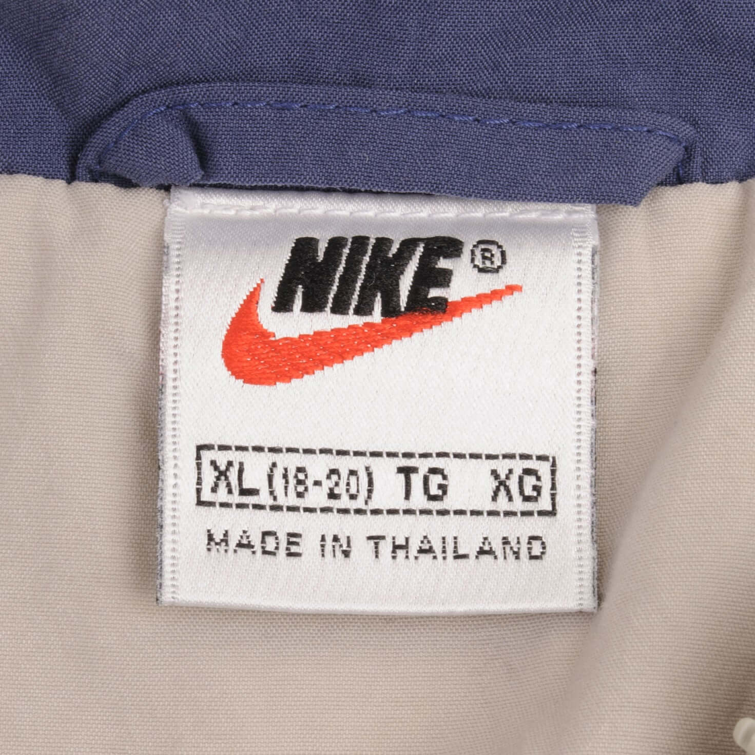 Vintage Nike Tennis Windbreaker Beige Jacket 1990S Size XL Youth Equivalent Medium