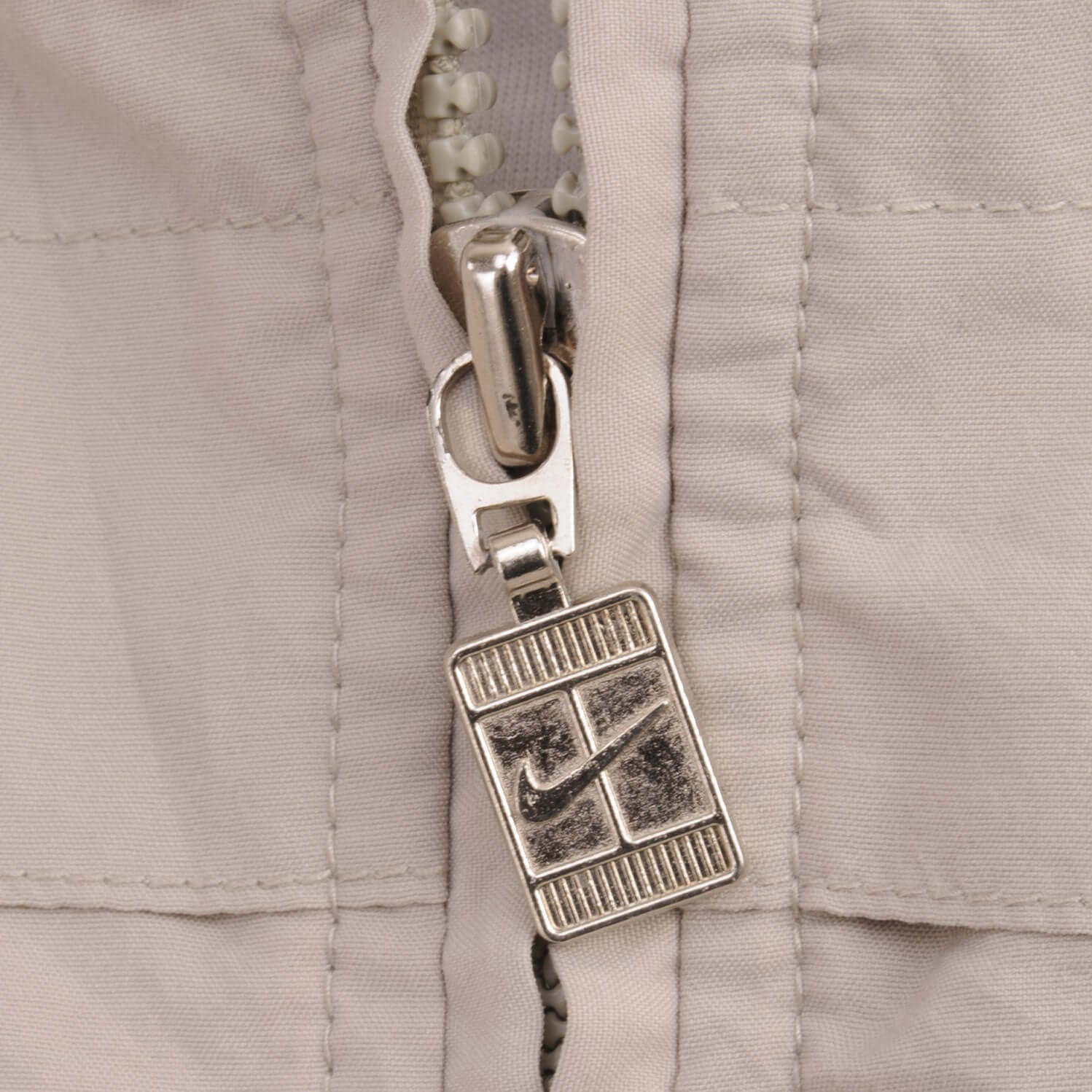 Vintage Nike Tennis Windbreaker Beige Jacket 1990S Size XL Youth Equivalent Medium