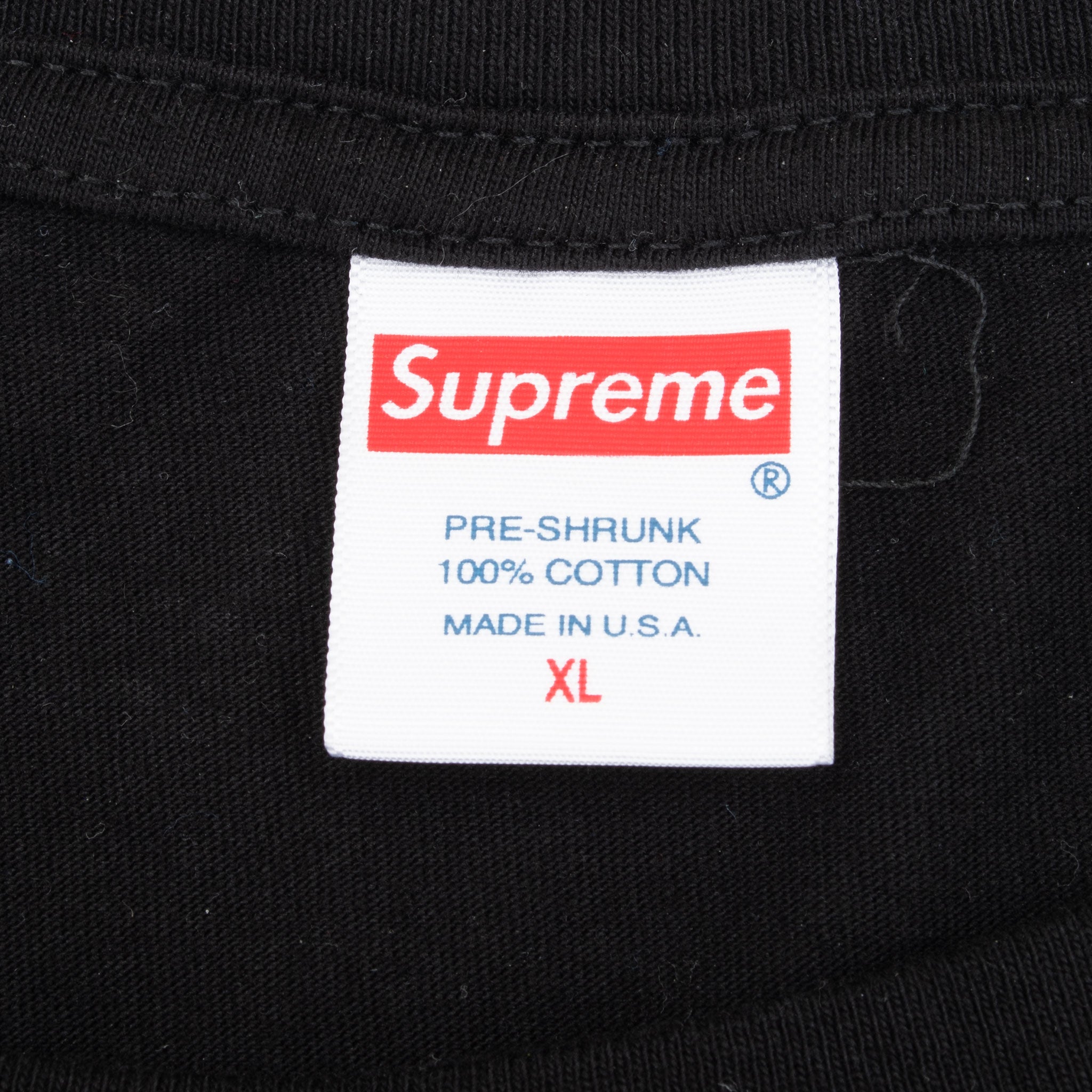 Supreme Box Black Logo Tee Shirt Size Large