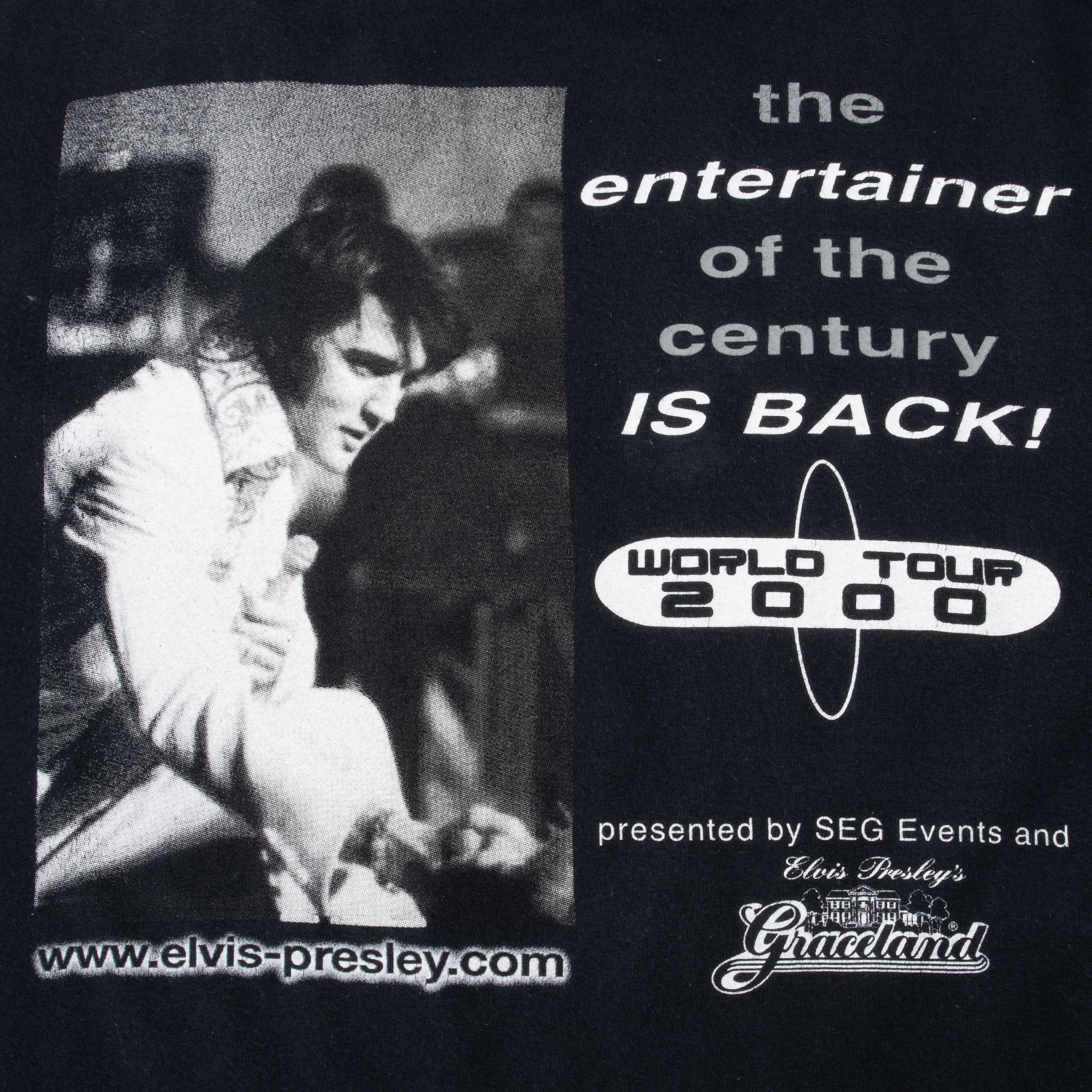Vintage Elvis Presley The Concert 2000 World Tour Tee Shirt Size XL