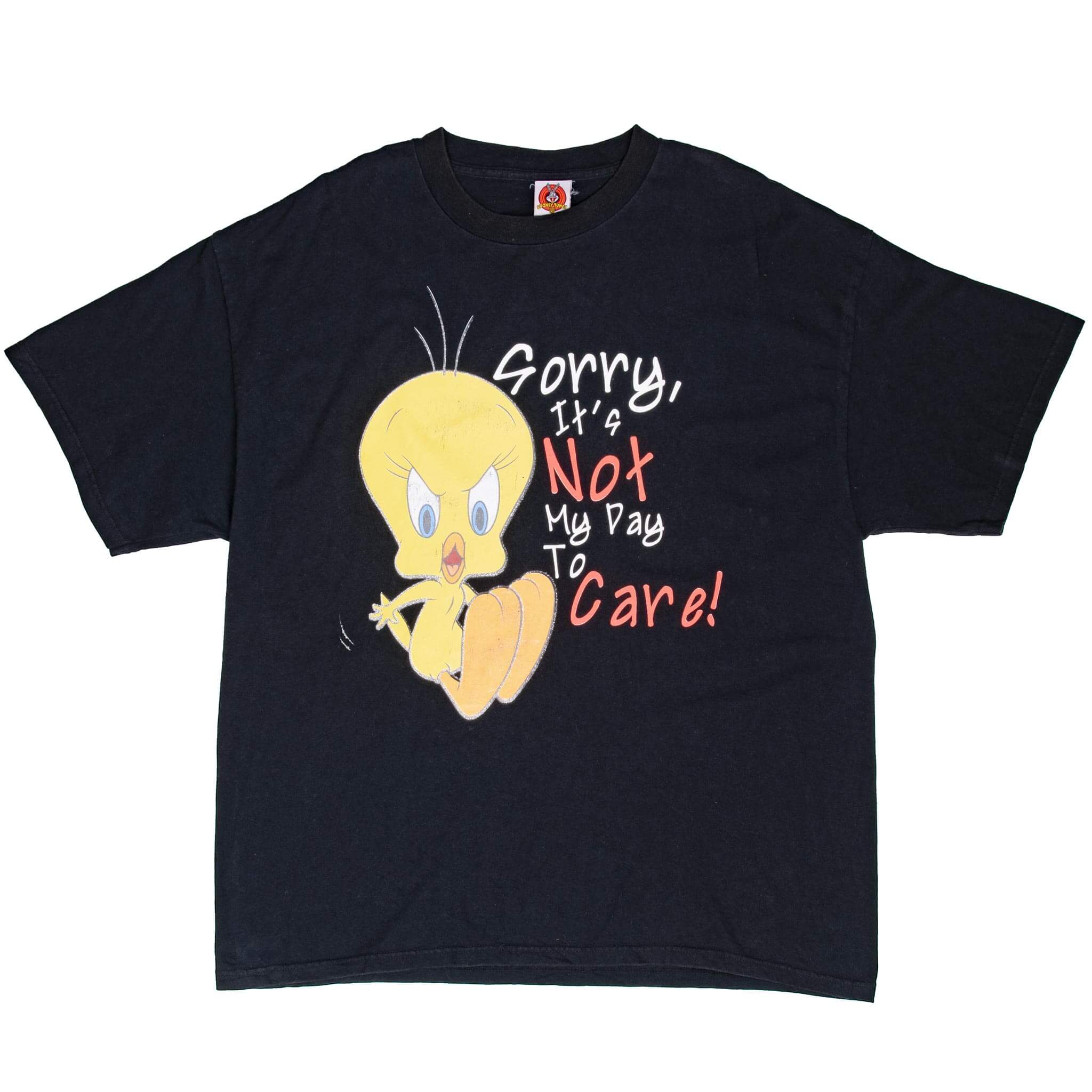 Vintage Looney Tunes Tweety Sorry If Its Not My Day To Care Tee Shirt 1990S Size XL