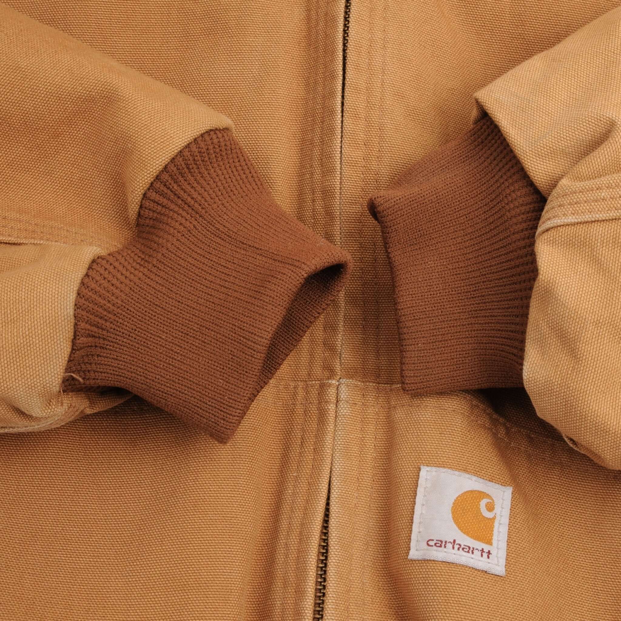 Vintage Carhartt Sandstone Hooded Active Jacket 125 Year Anniversary Edition J131Brn Size 3XL Made In Usa